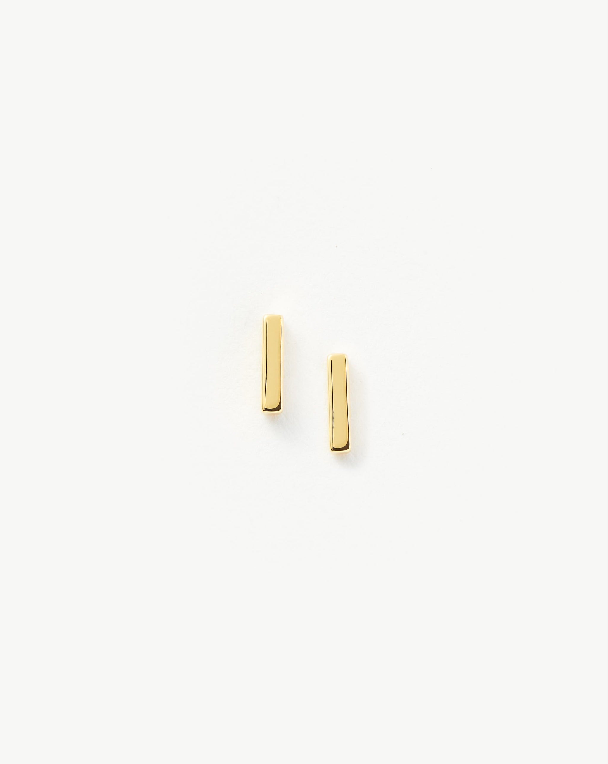 Bar Stud Earrings | 18ct Gold Plated Vermeil Earrings Missoma