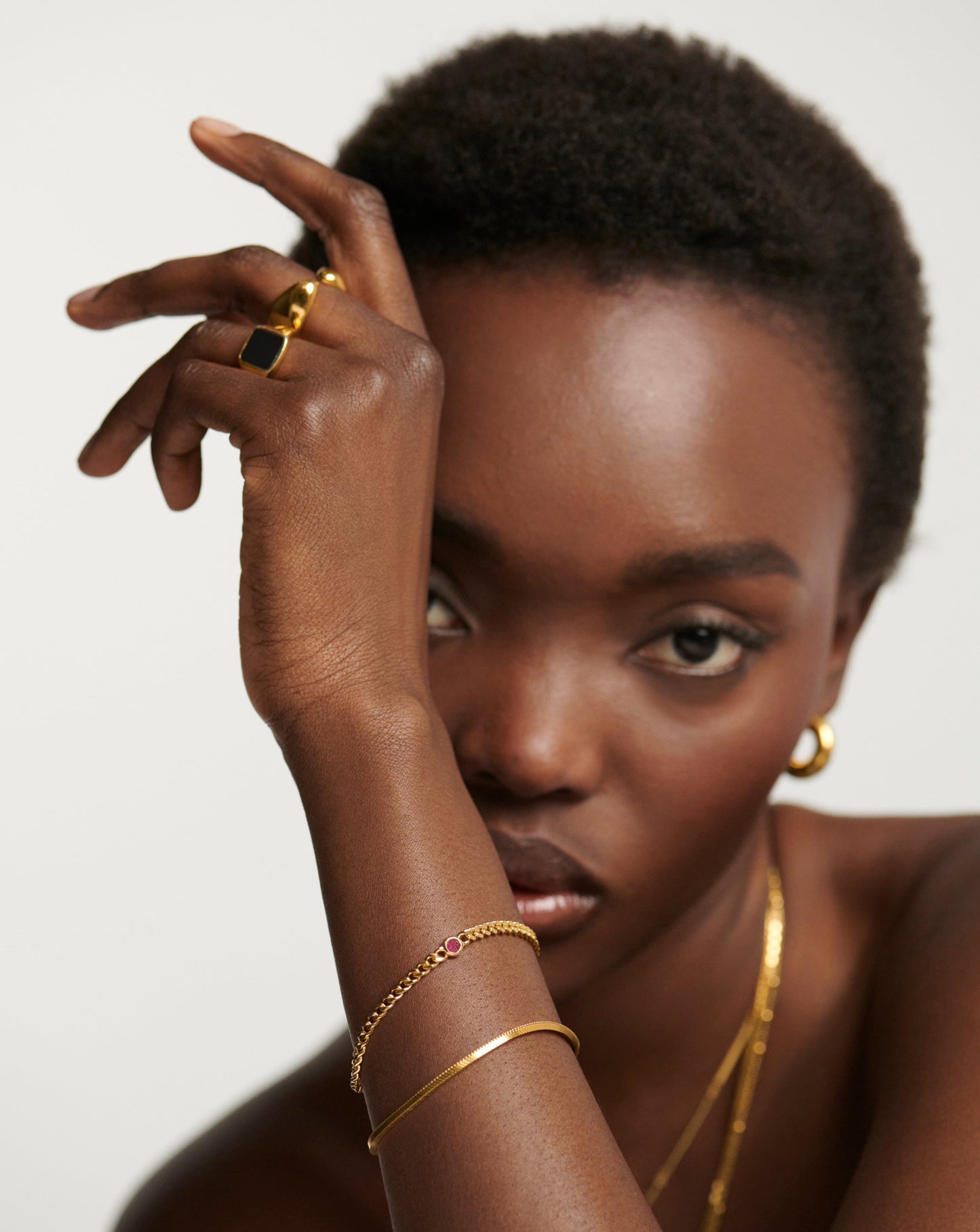 Birthstone Chain Bracelet - July | 18ct Gold Plated Vermeil/Ruby Bracelets Missoma