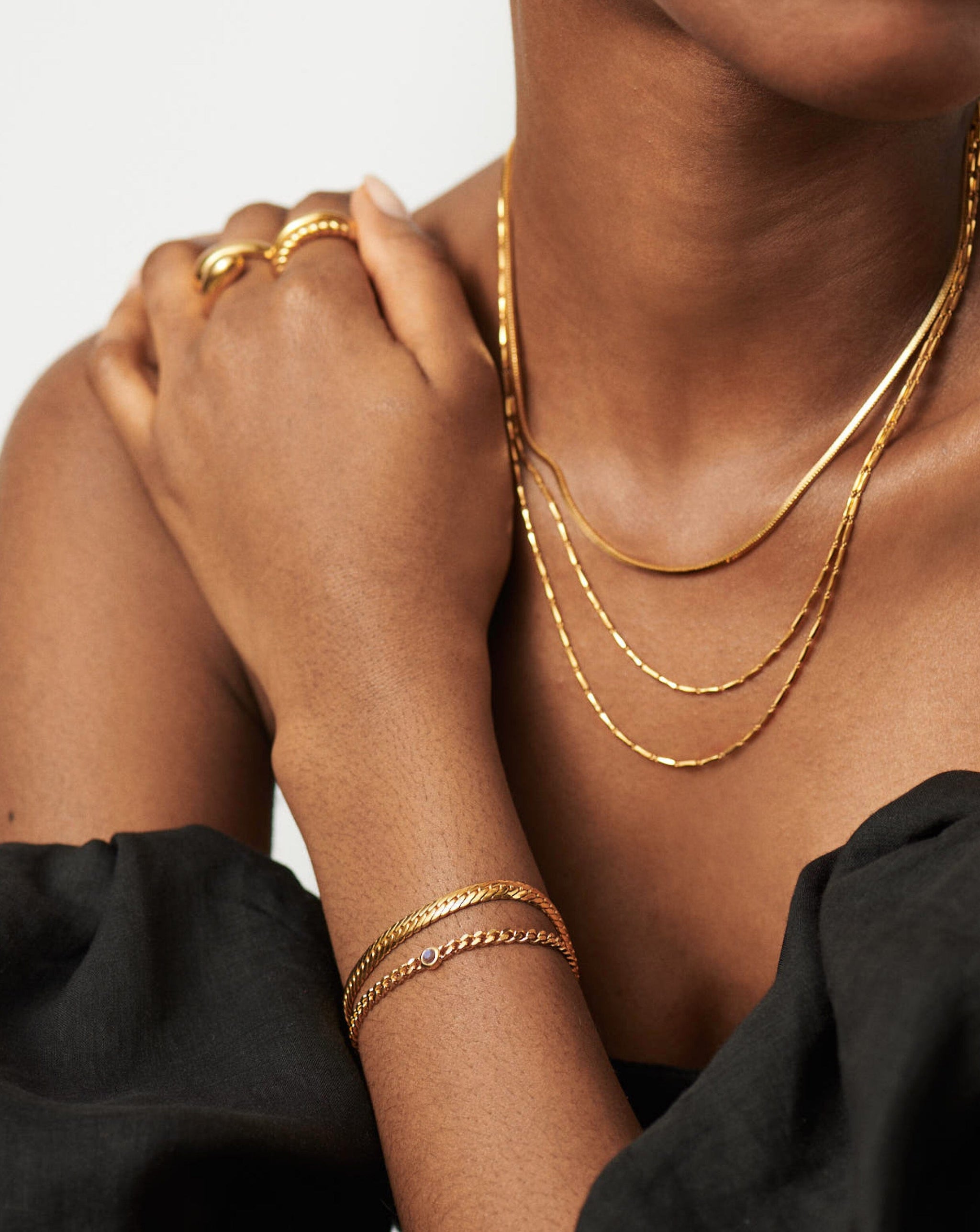 Birthstone Chain Bracelet - June | 18ct Gold Plated Vermeil/Rainbow Moonstone Bracelets Missoma