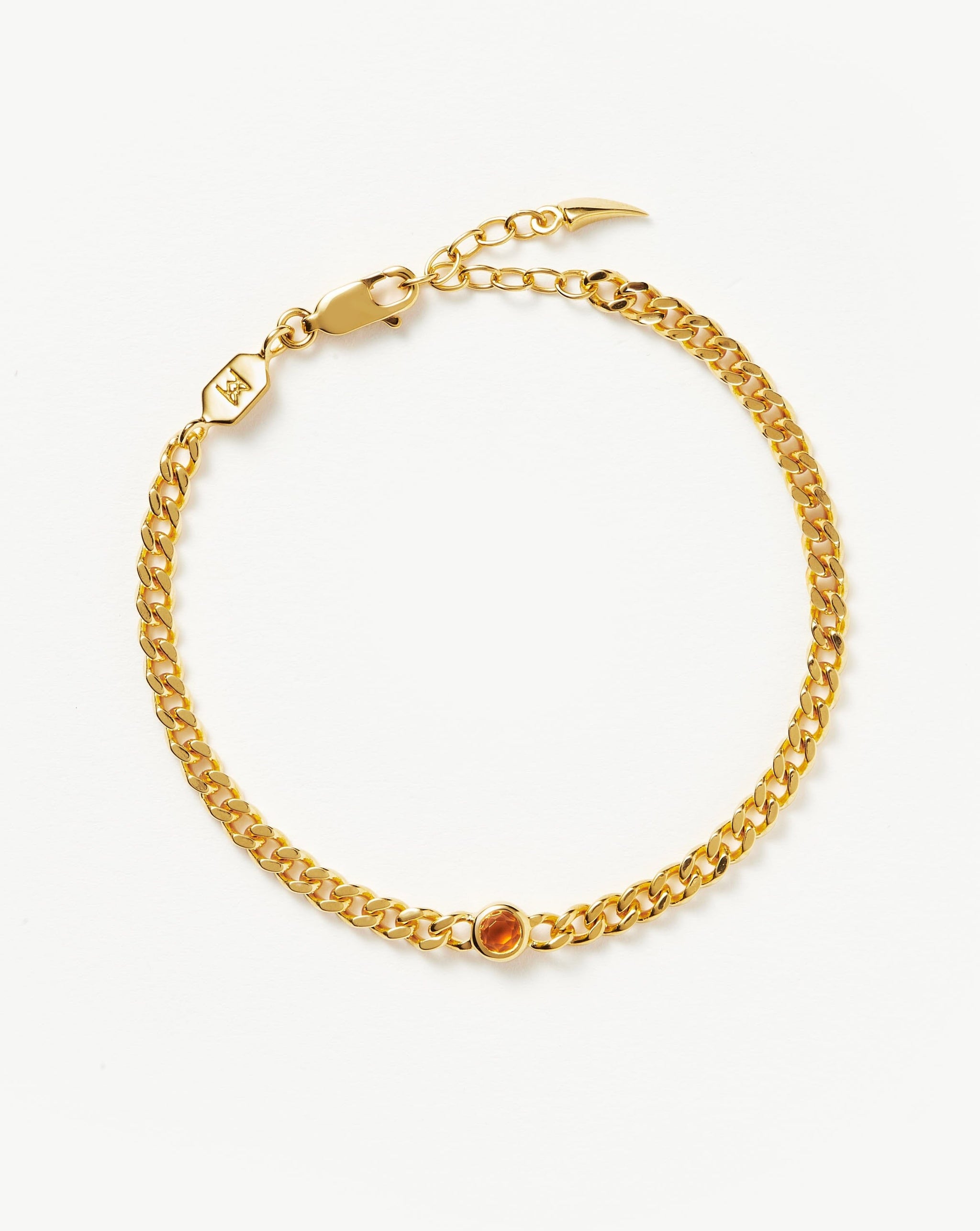Birthstone Chain Bracelet - November | 18ct Gold Plated Vermeil/Citrine Bracelets Missoma