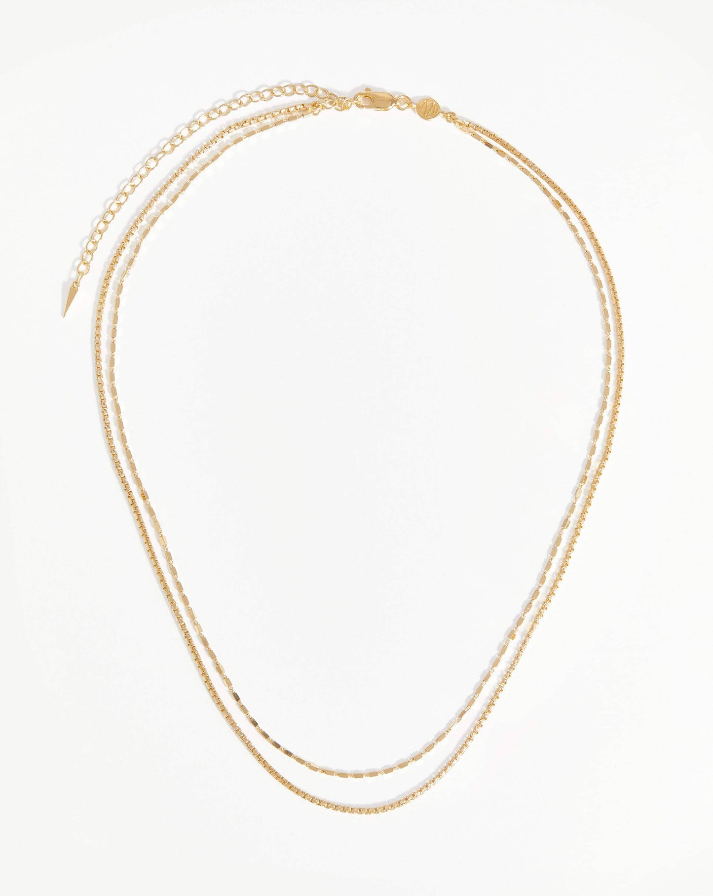 Box Link Double Chain Necklace | 18ct Gold Plated Vermeil Necklaces Missoma