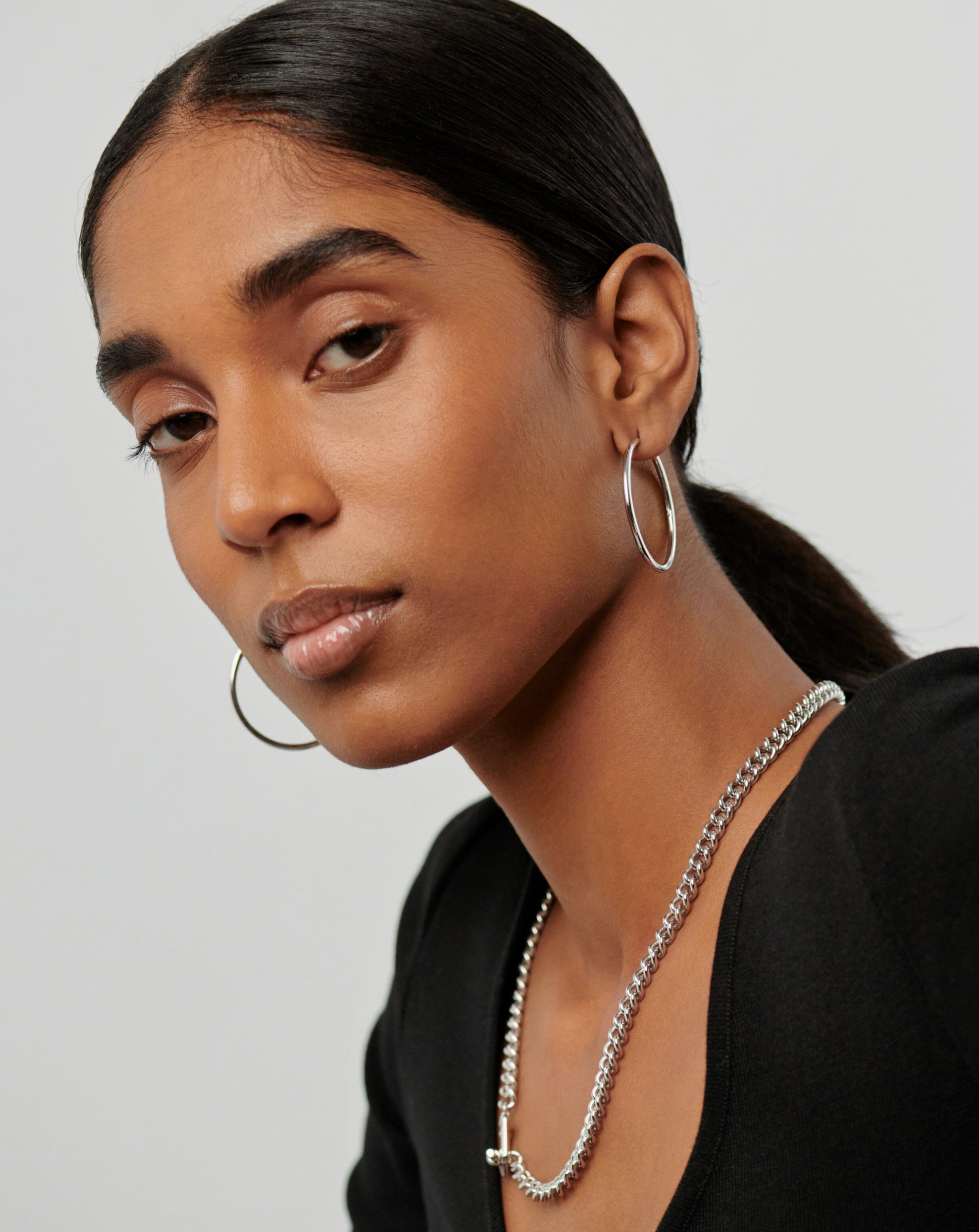 Classic Large Hoop Earrings | Sterling Silver Earrings Missoma