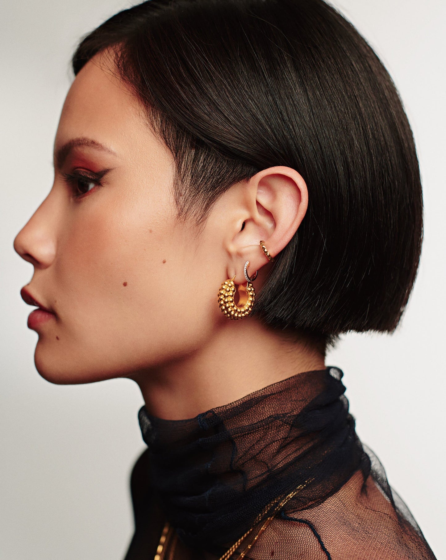 Classic Pave Huggies | 18ct Gold Plated Vermeil/Cubic Zirconia Earrings Missoma