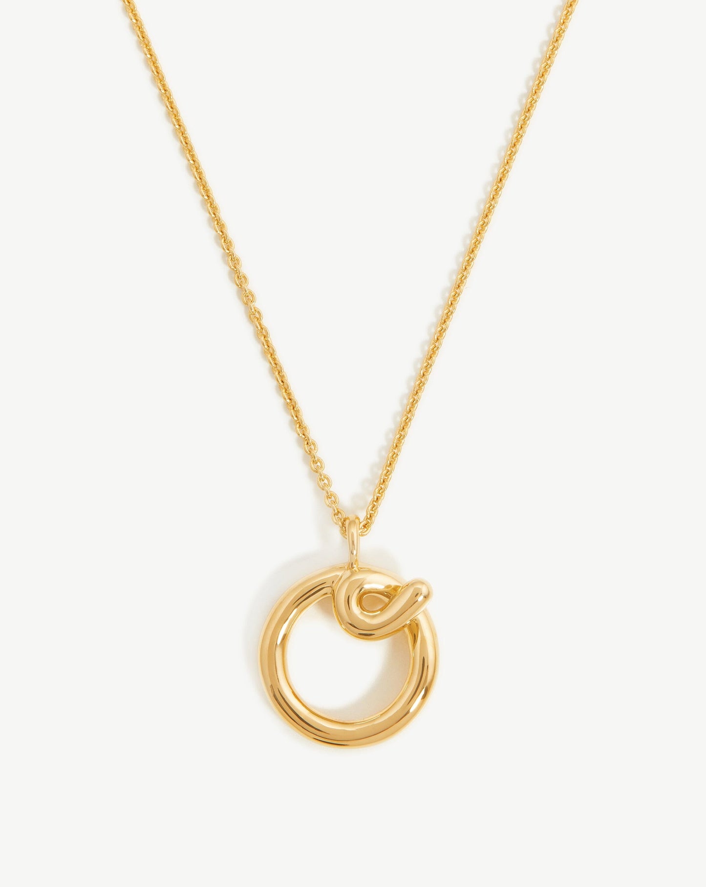 Curly Molten Initial Pendant Necklace - Initial O | 18ct Gold Plated Vermeil Necklaces Missoma