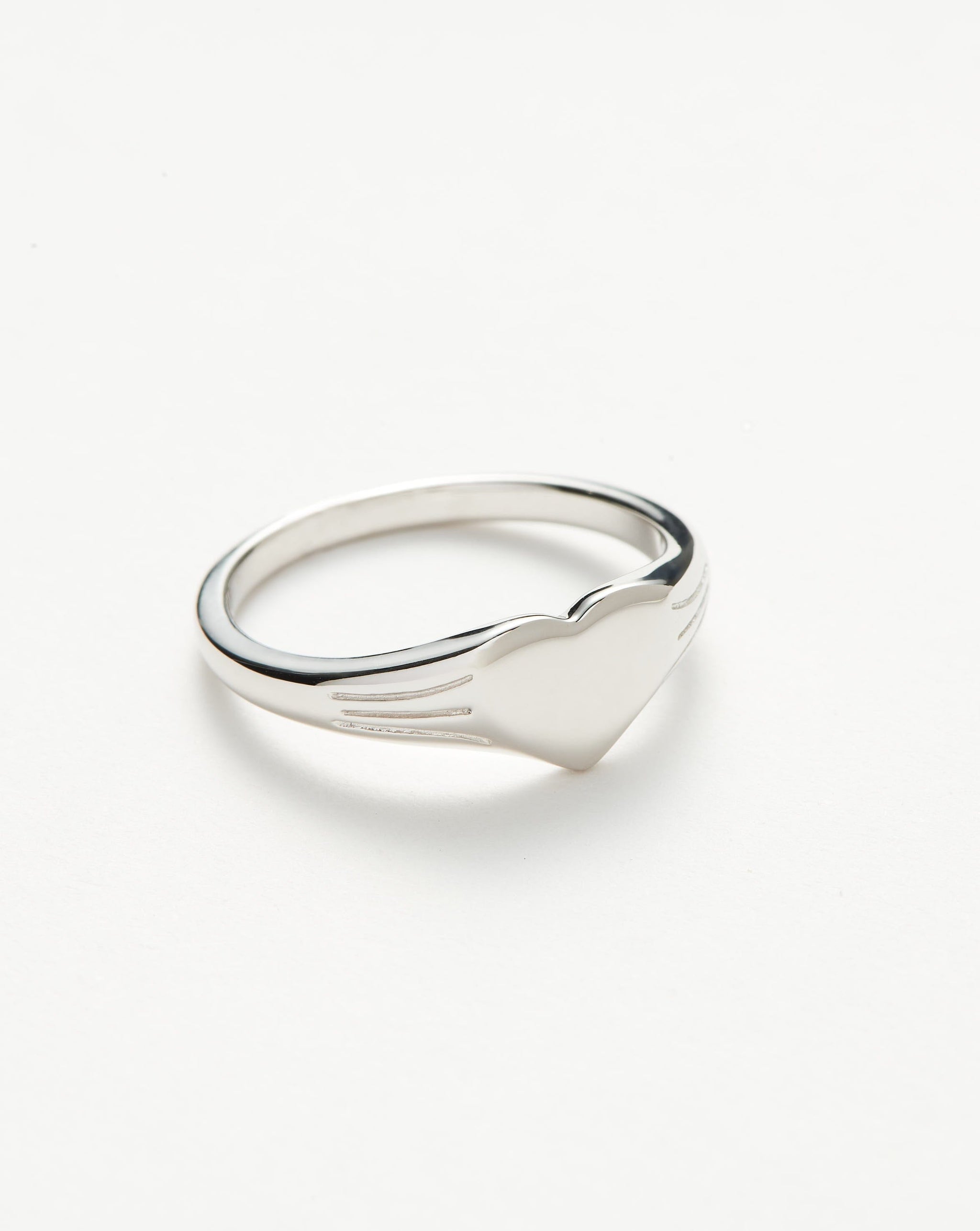 Engravable Heart Signet Ring | Sterling Silver Rings Missoma