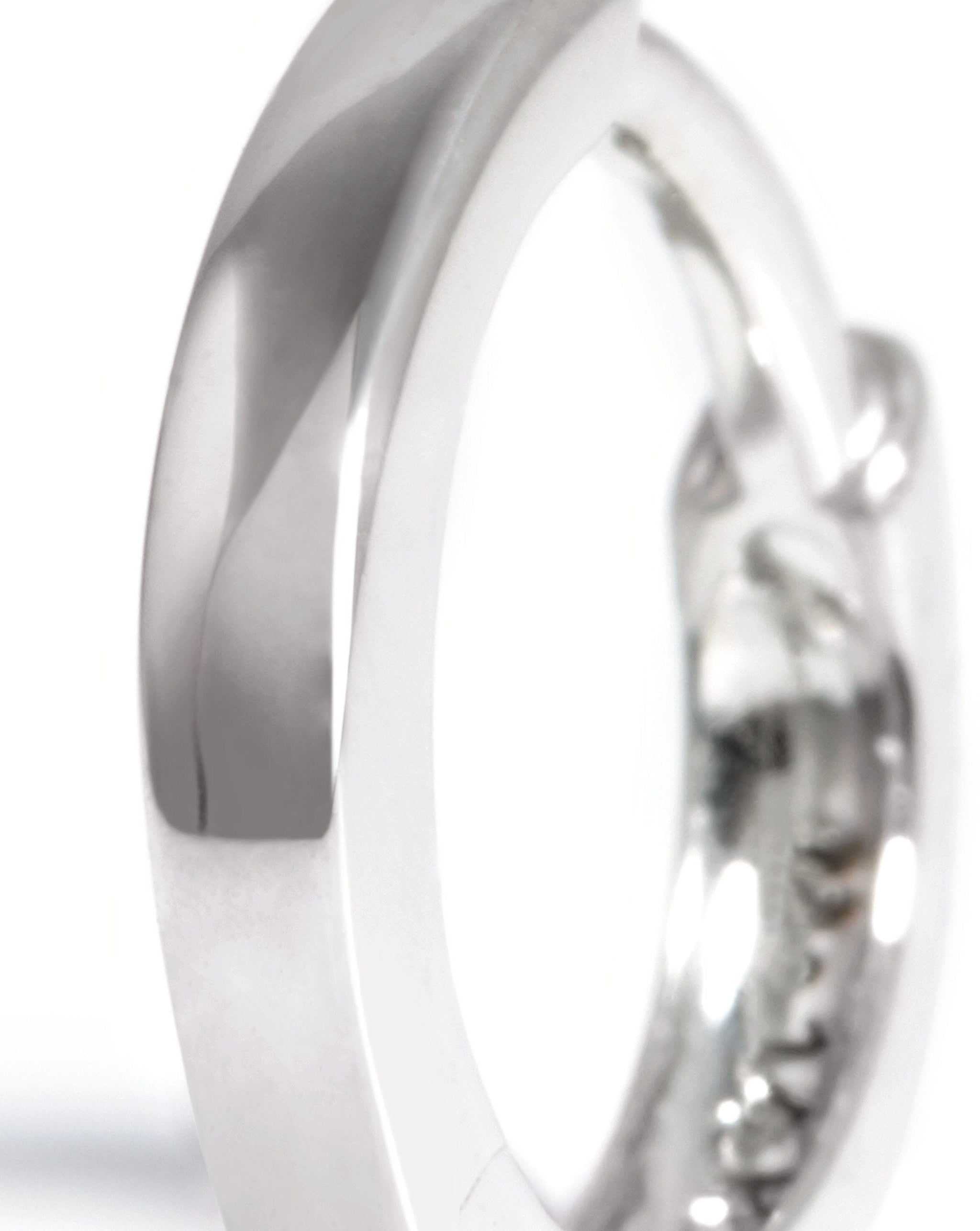 Fine Classic Huggies | 14k White Gold Earrings Missoma