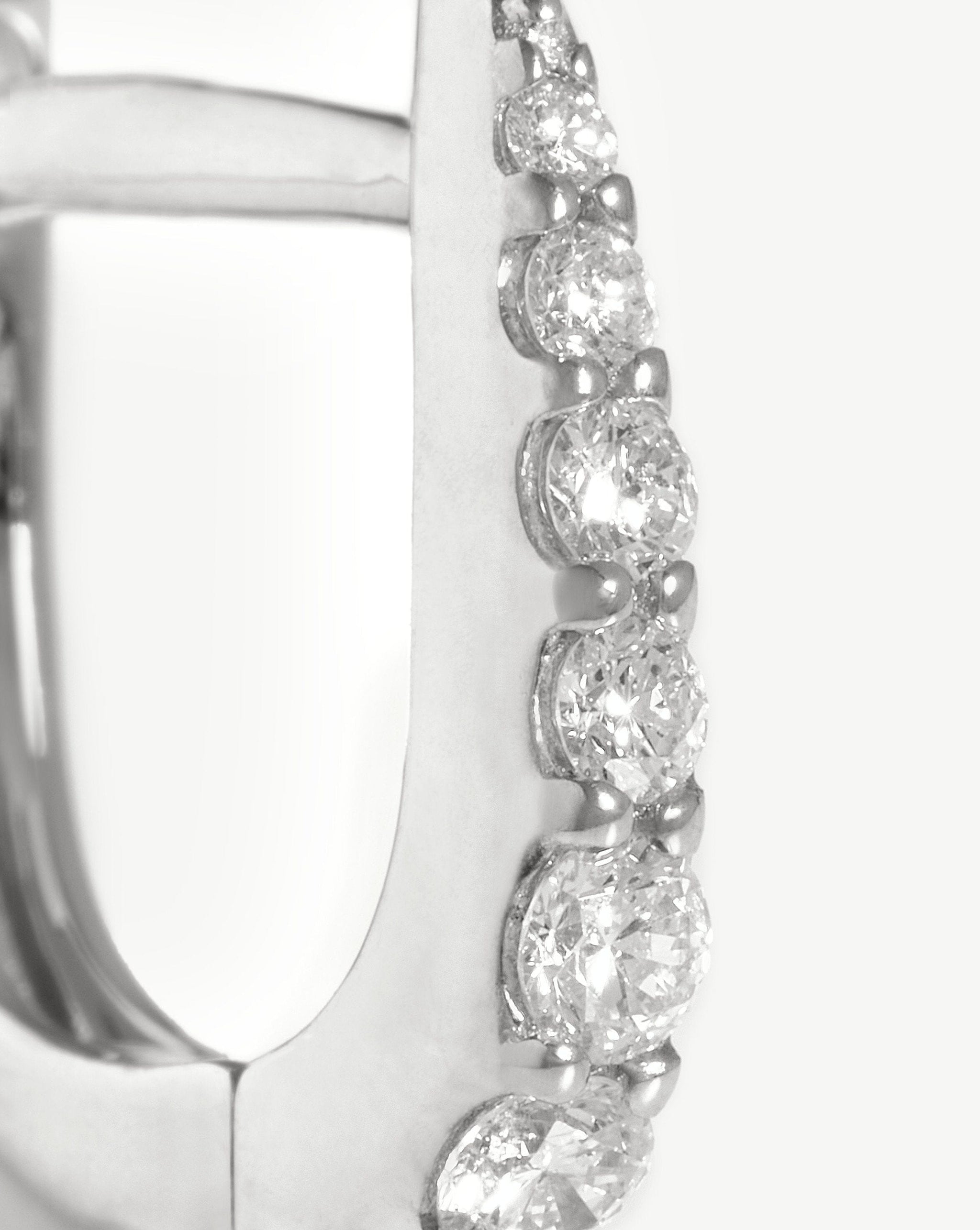 Fine Claw Huggies | 14k White Gold/Diamond Earrings Missoma