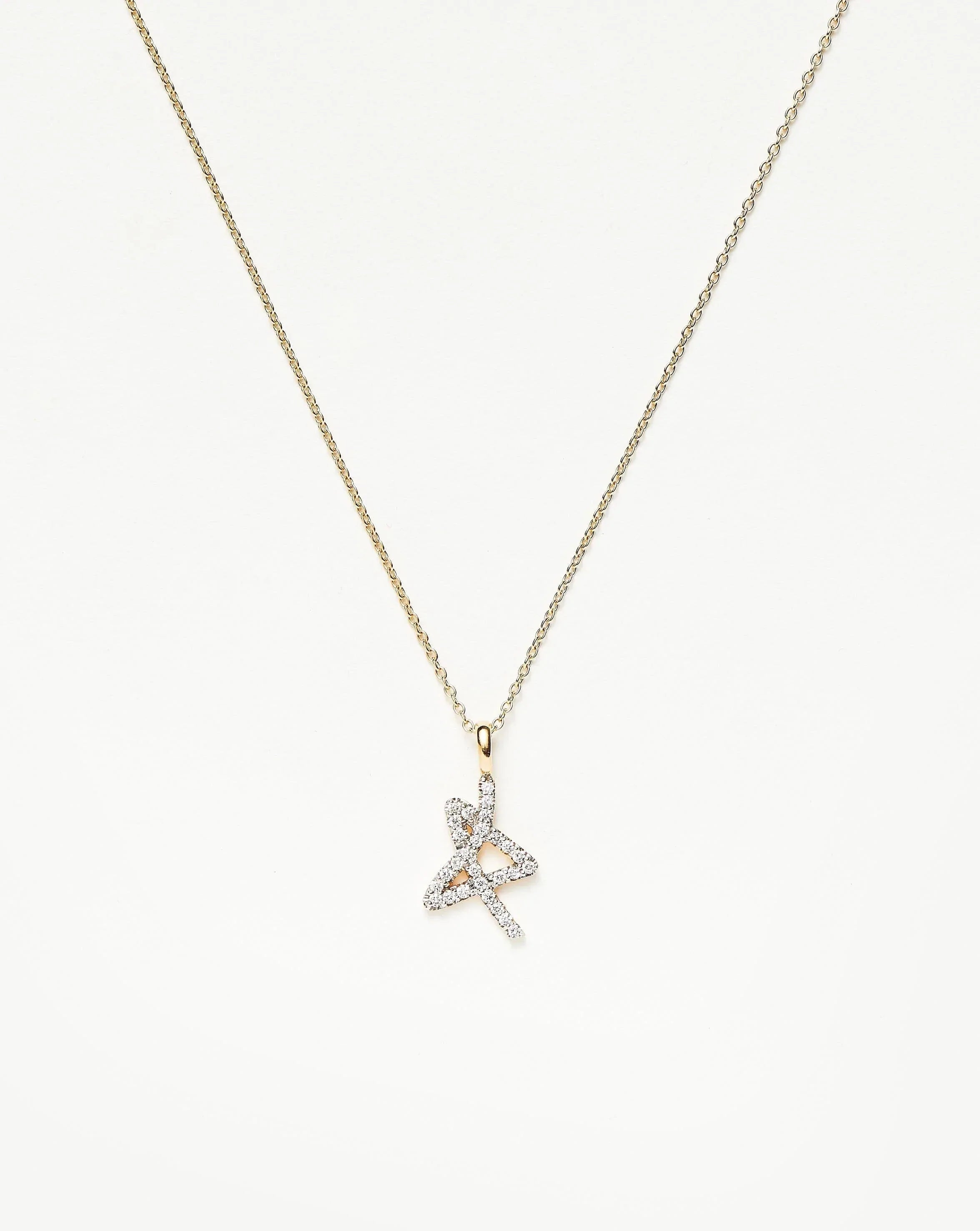 Fine Diamond Star Charm Necklace | 14ct Solid Gold/Diamond Necklaces Missoma 