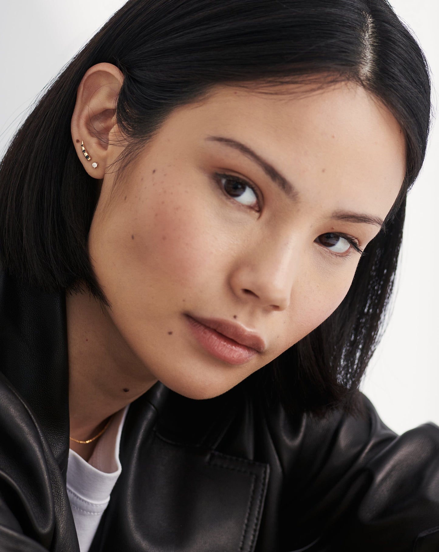 Fine Small Single Solitaire Diamond Stud Earring | 14k Solid Gold/Diamond Earrings Missoma