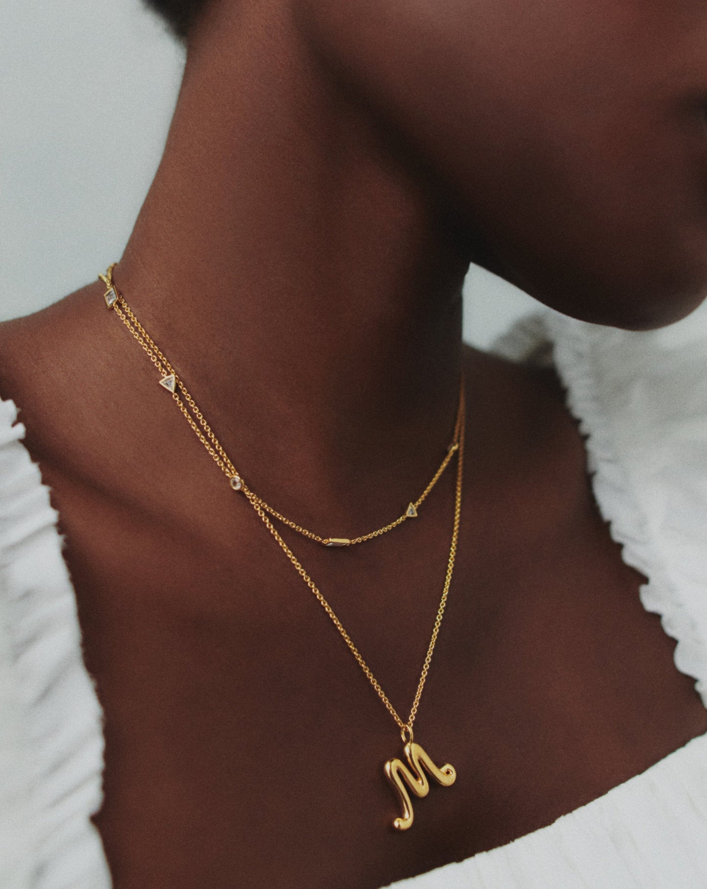 Floating Stone Charm Choker Necklaces Missoma