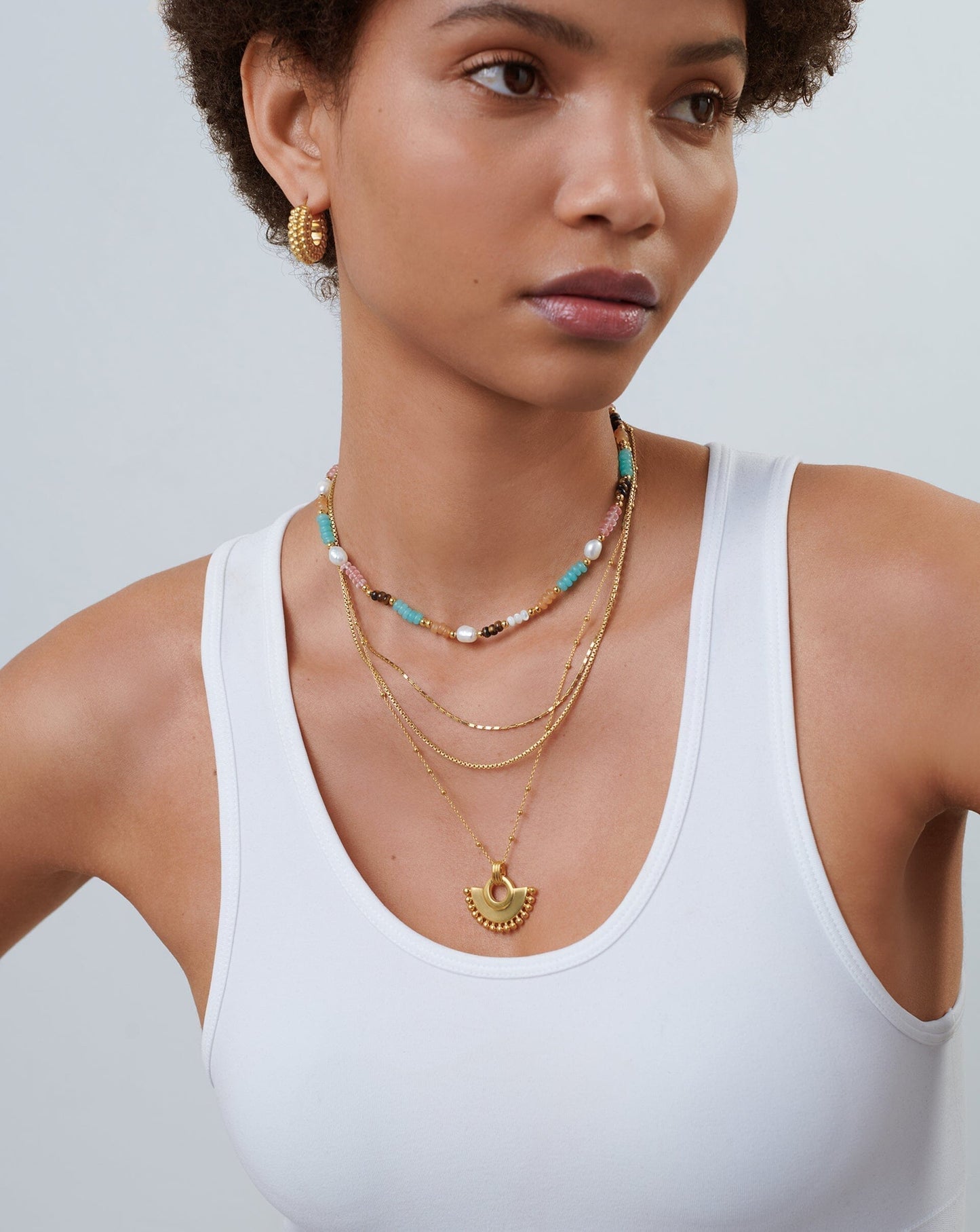 Good Vibes Multi Beaded Choker Necklaces Missoma