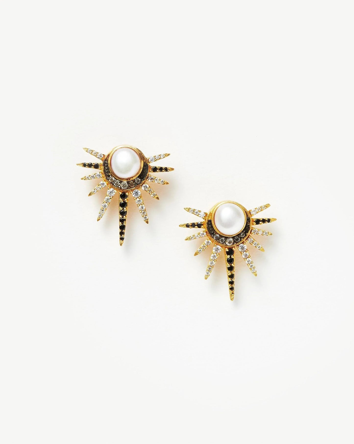 Harris Reed Celestial Pearl Stud Earrings | 18ct Gold Plated Vermeil/Pearl Earrings Missoma