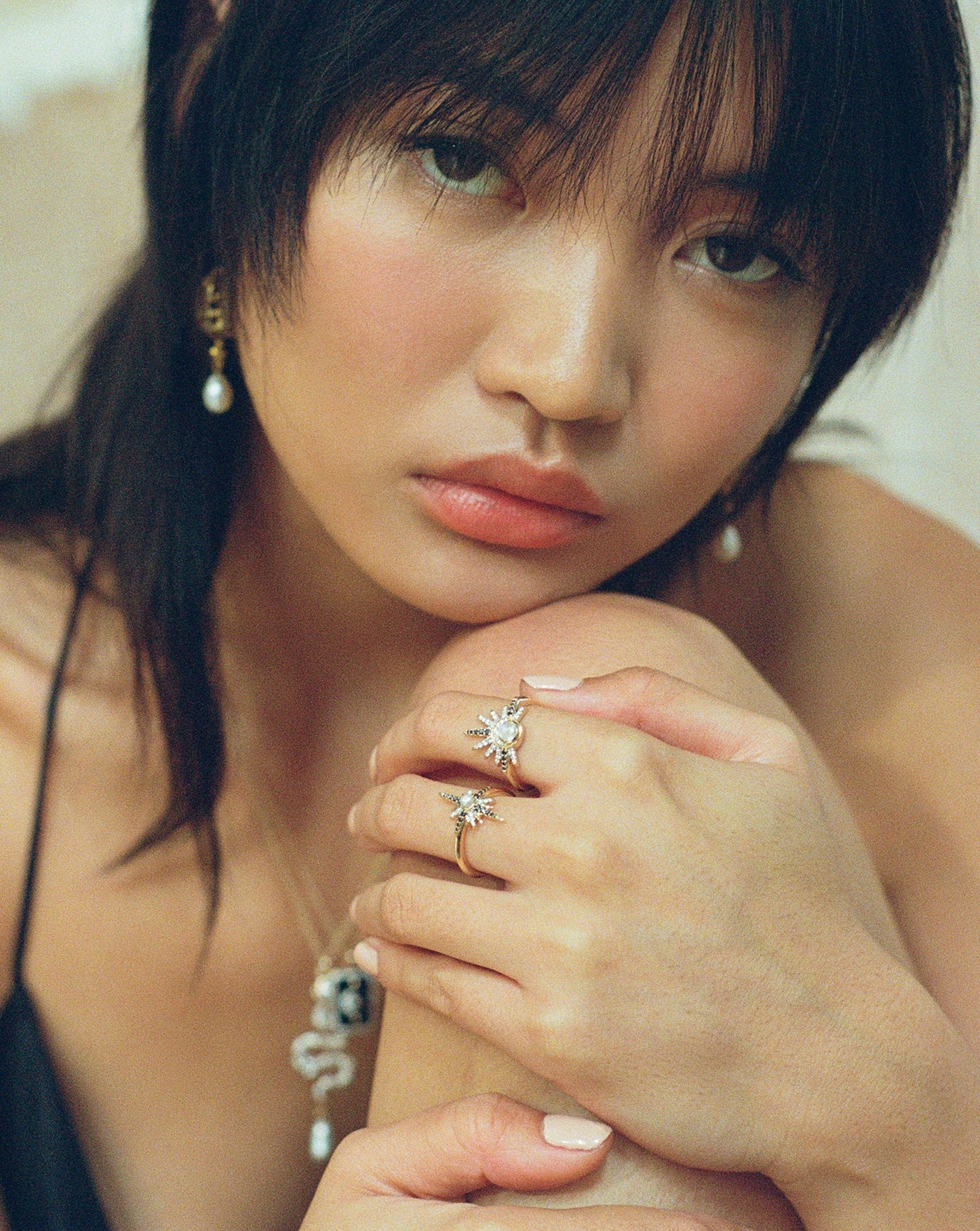 Harris Reed Fine Starlight Ring | 14ct Solid Gold/Pearl & Diamond Rings Missoma