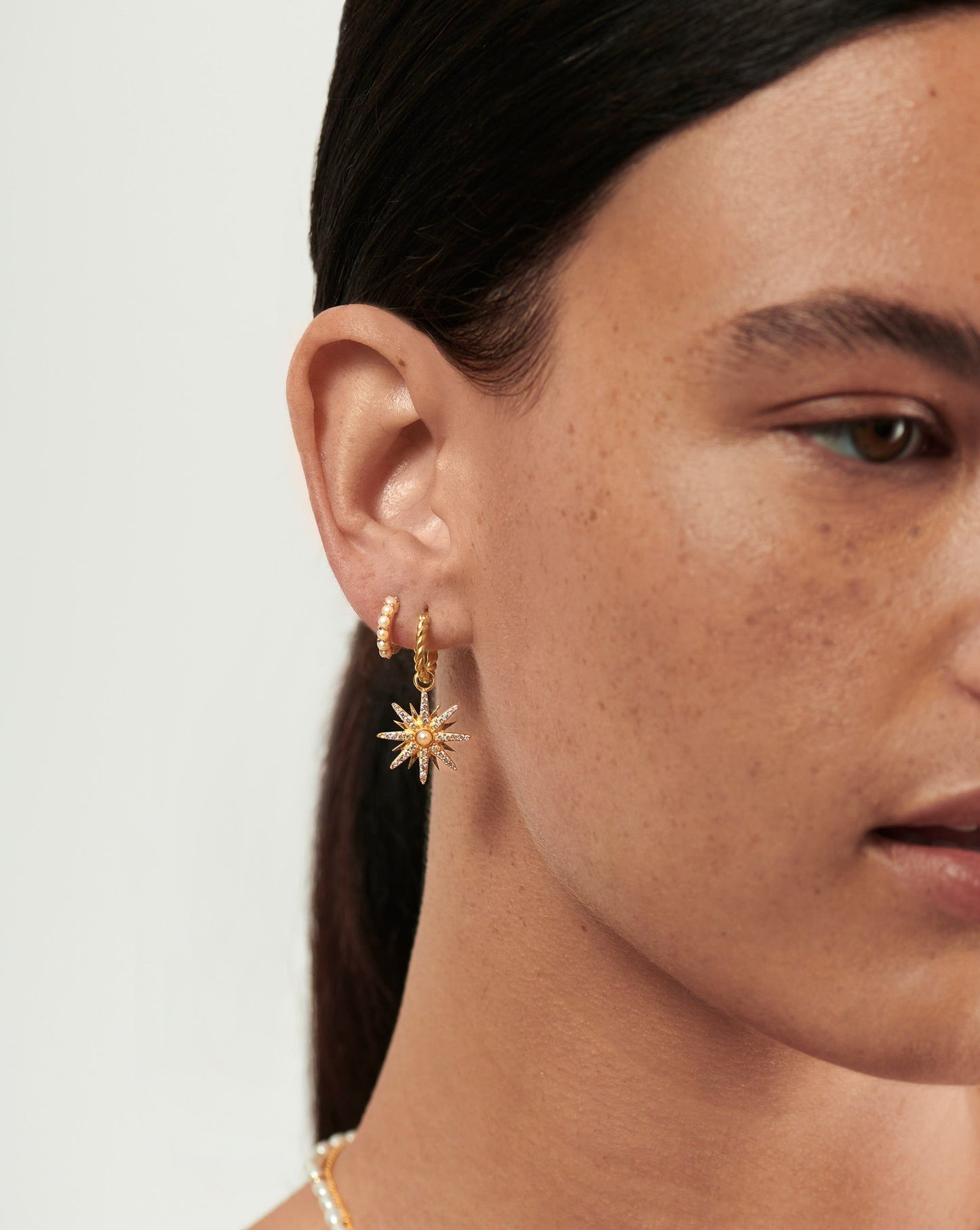 Harris Reed Moonlight Pearl Earring Set | 18ct Gold Plated Vermeil/Pearl Earrings Missoma