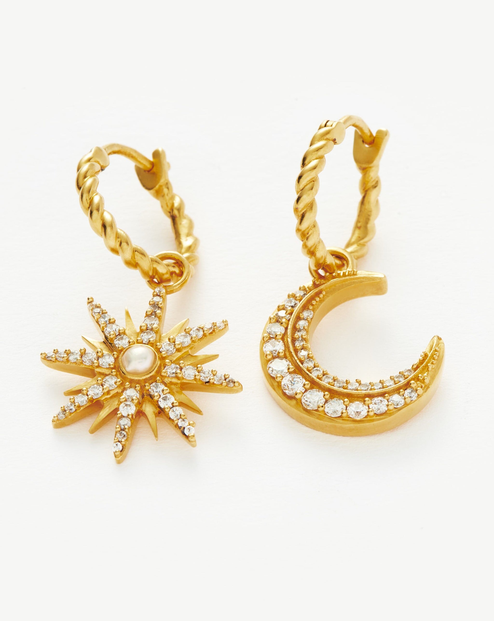Harris Reed Moonlight Pearl Hoop Earrings | 18ct Gold Plated/Pearl Earrings Missoma