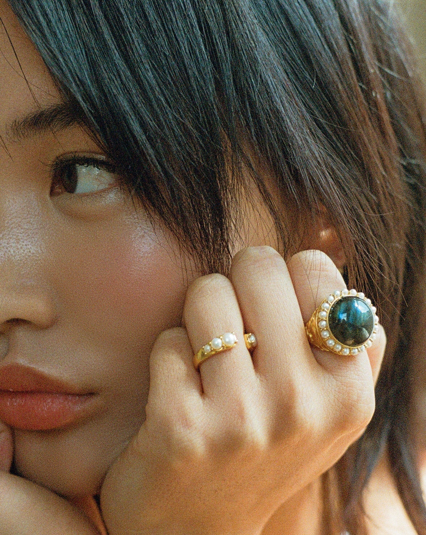 Harris Reed Openness Ring | 18ct Gold Plated Vermeil/Pearl Rings Missoma