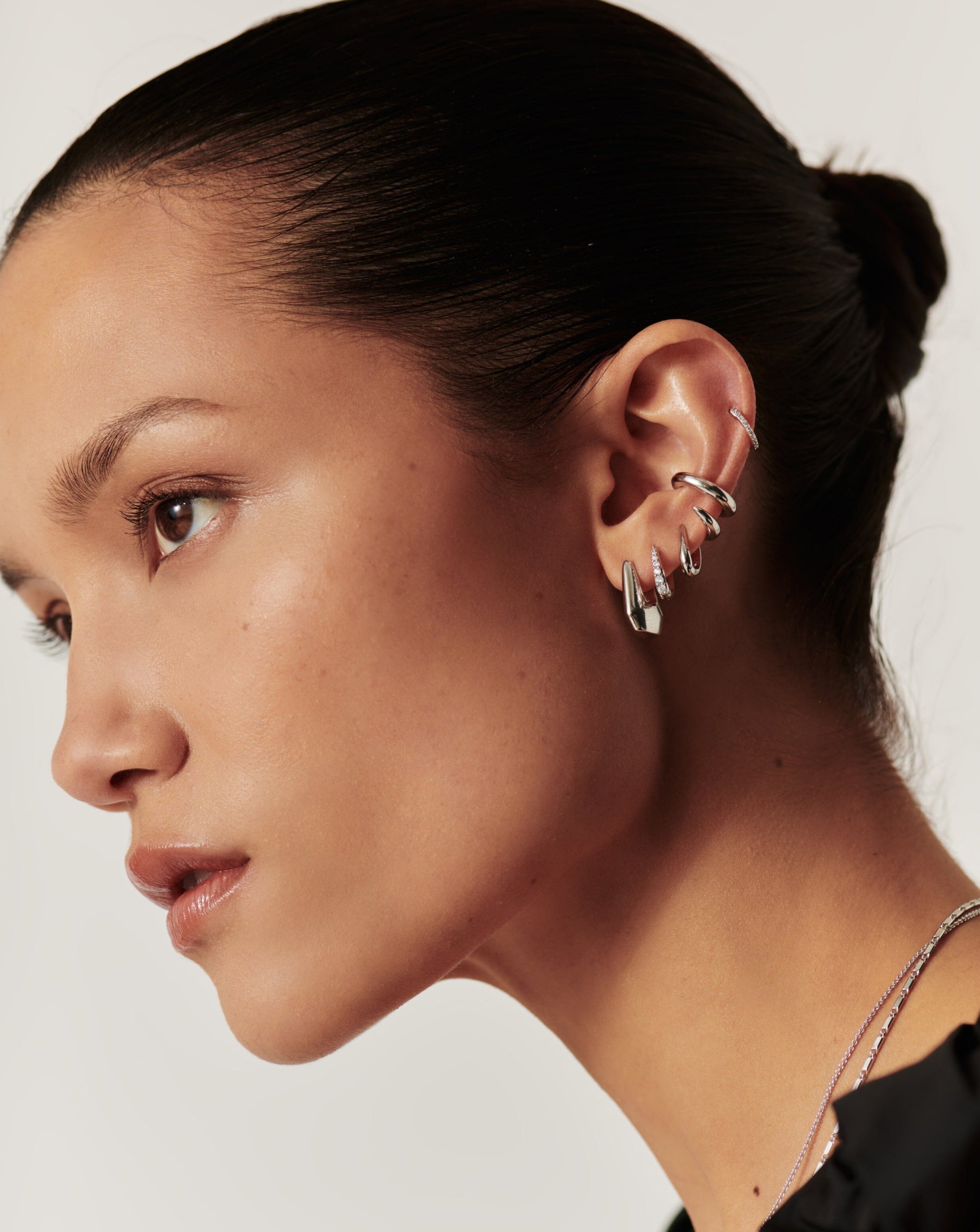 Lucy Williams Arco Small Hoop Earrings | Sterling Silver Earrings Missoma
