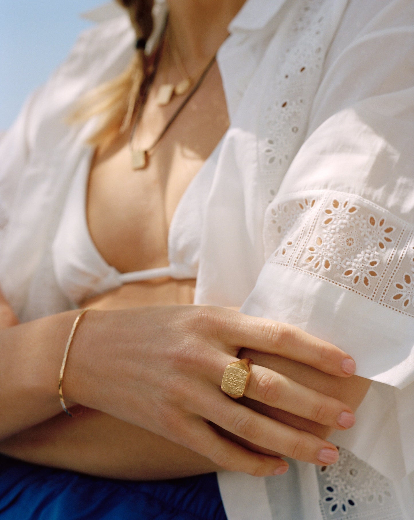 Lucy Williams Byzantine Coin Signet Ring | 18ct Gold Plated Rings Missoma