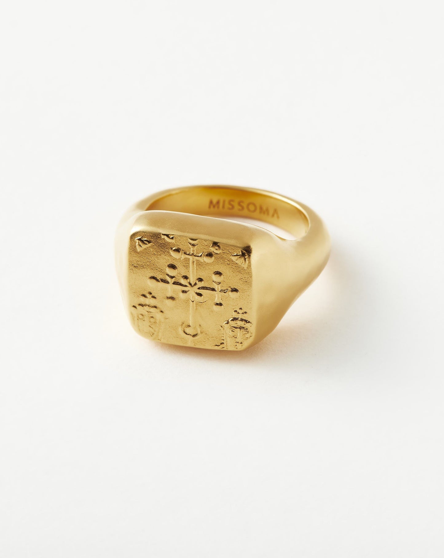 Lucy Williams Byzantine Coin Signet Ring | 18ct Gold Plated Rings Missoma
