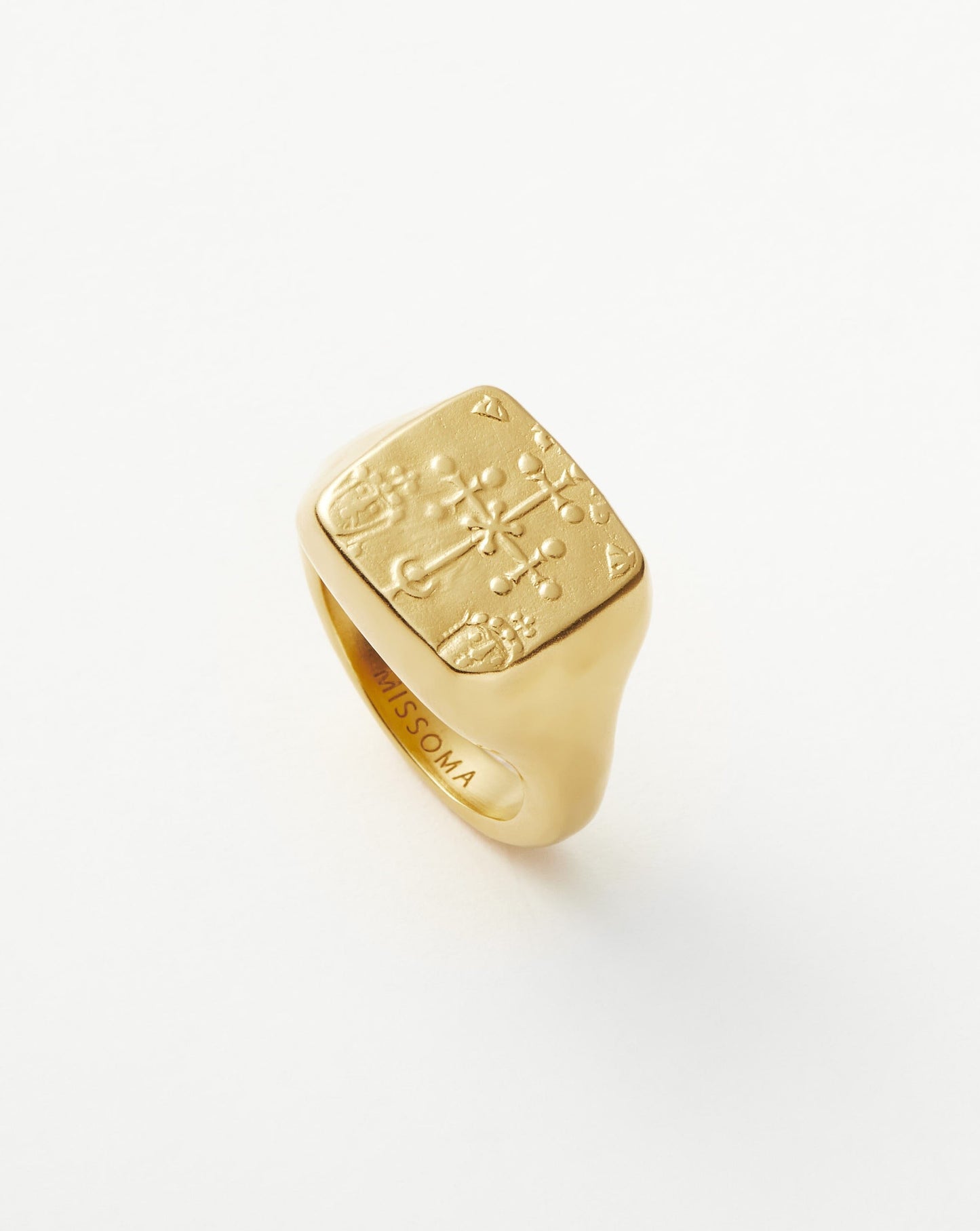 Lucy Williams Byzantine Coin Signet Ring | 18ct Gold Plated Rings Missoma