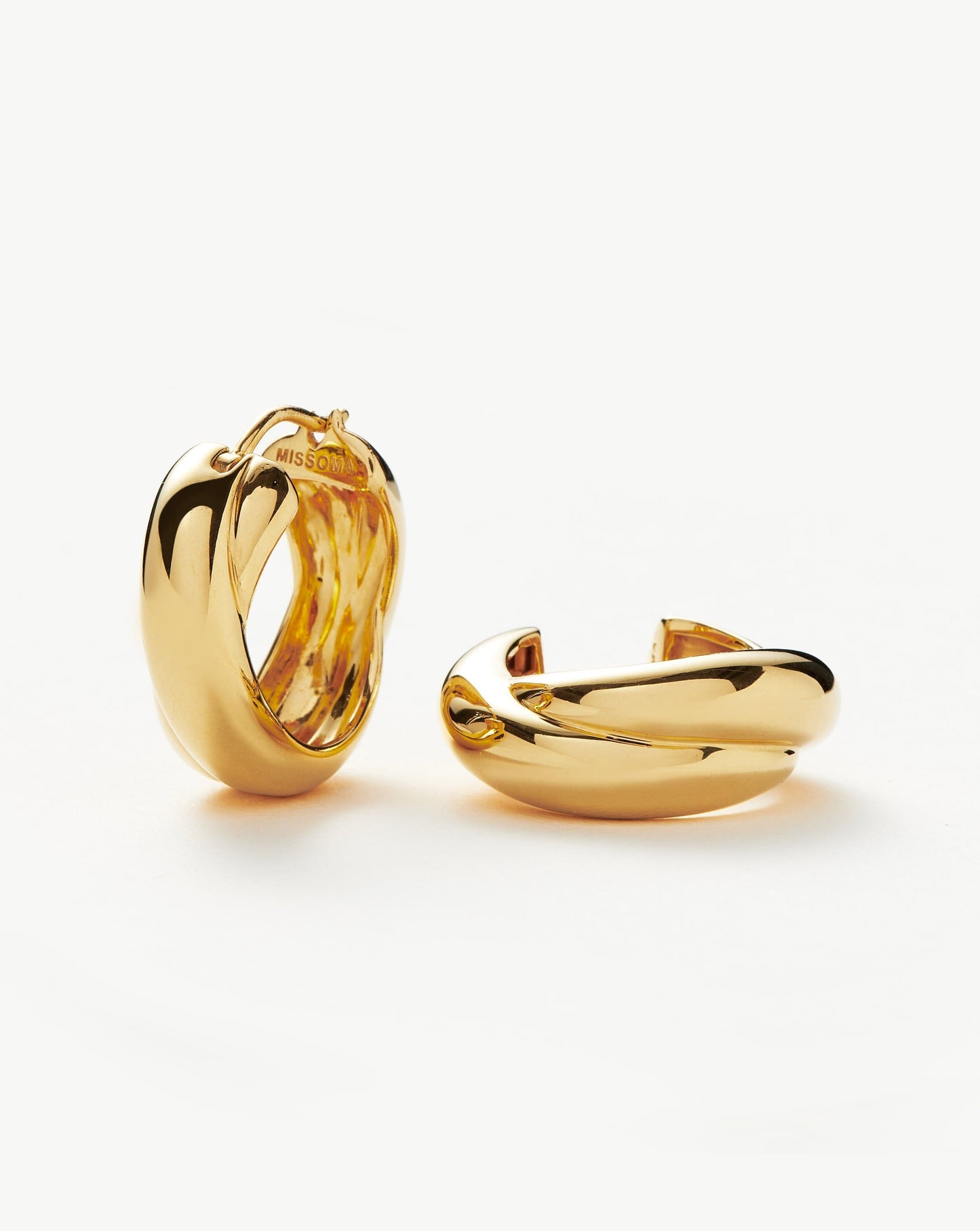 Lucy Williams Chunky Entwine Hoop Earrings | 18ct Gold Plated Earrings Missoma 18ct Gold Plated