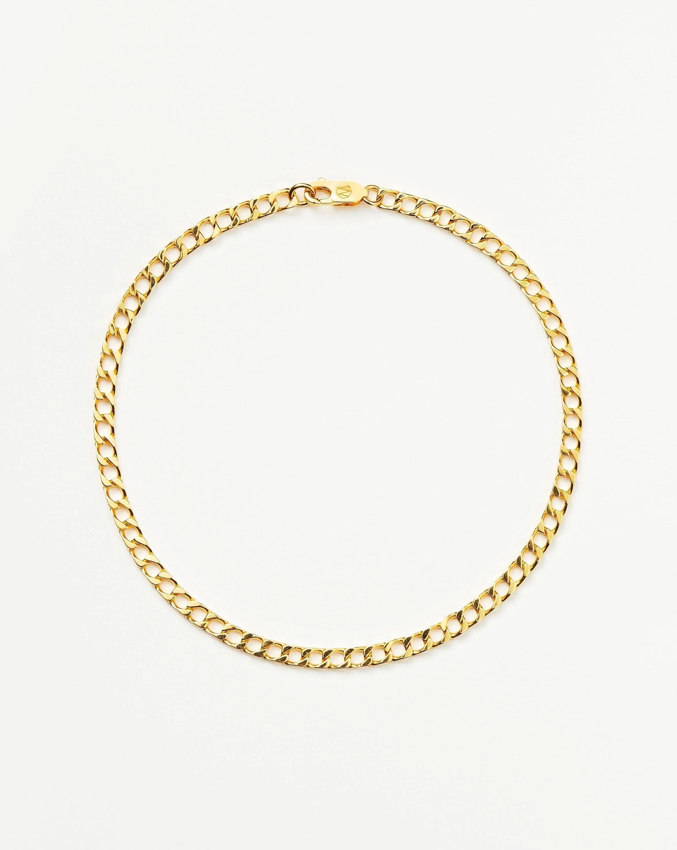 Missoma Lucy Williams Flat Curb Chain Necklace 18ct Gold Plated Vermeil