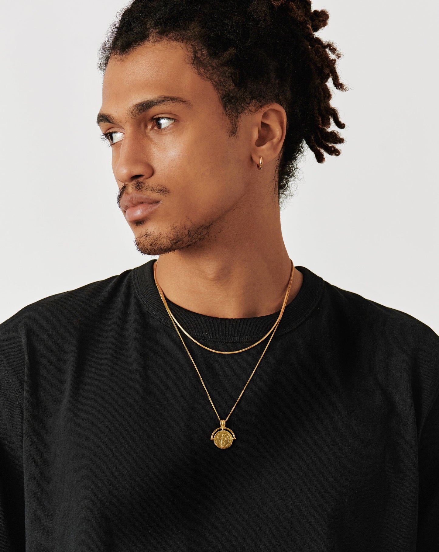 Lucy Williams Long Engravable Roman Arc Coin Necklace Necklaces Missoma