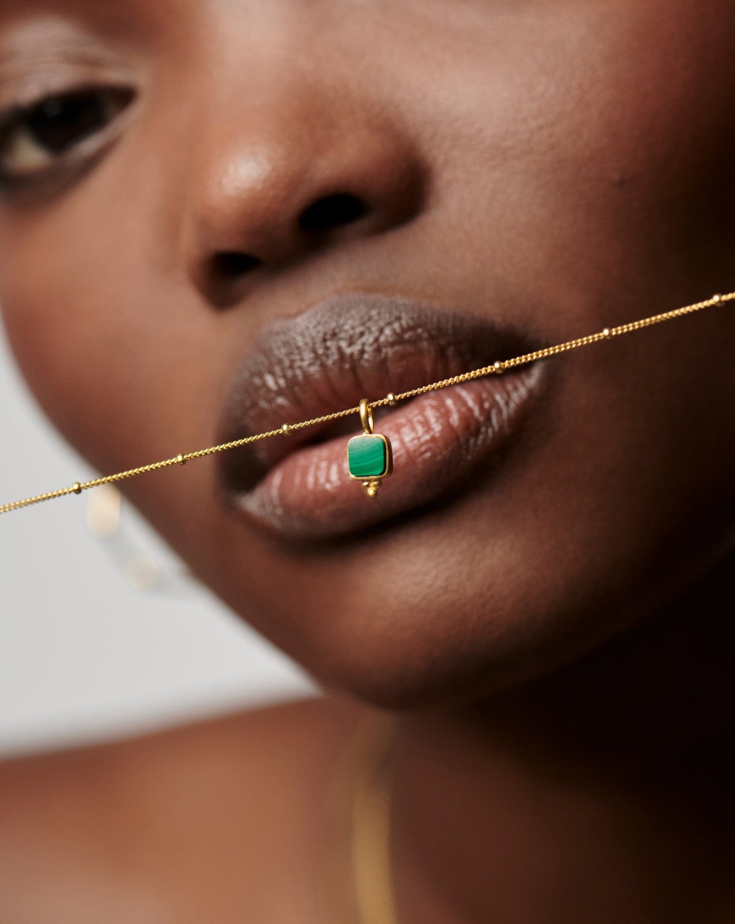 Lucy Williams Malachite Choker | 18ct Gold Plated Vermeil/Malachite Necklaces Missoma