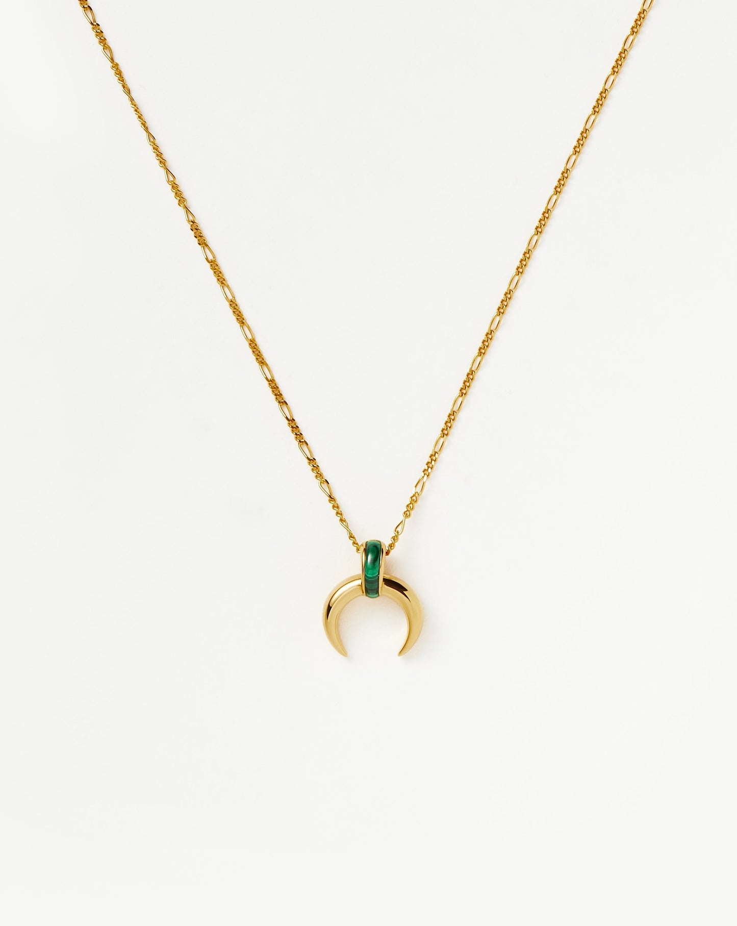 Lucy Williams Malachite Horn Pendant Necklace | 18ct Gold Plated Vermeil/Malachite Necklaces Missoma