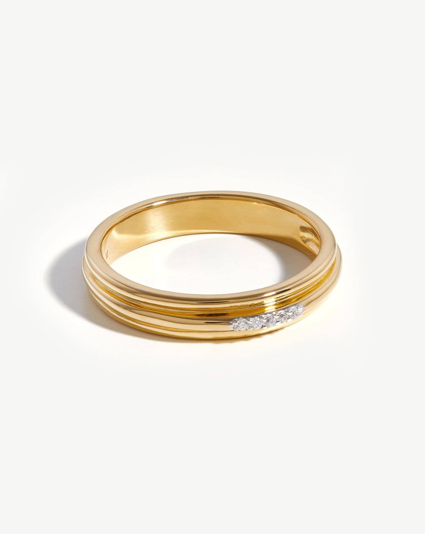 Lucy Williams Pave Ridge Ring | 18ct Gold Plated Vermeil/Cubic Zirconia Rings Missoma