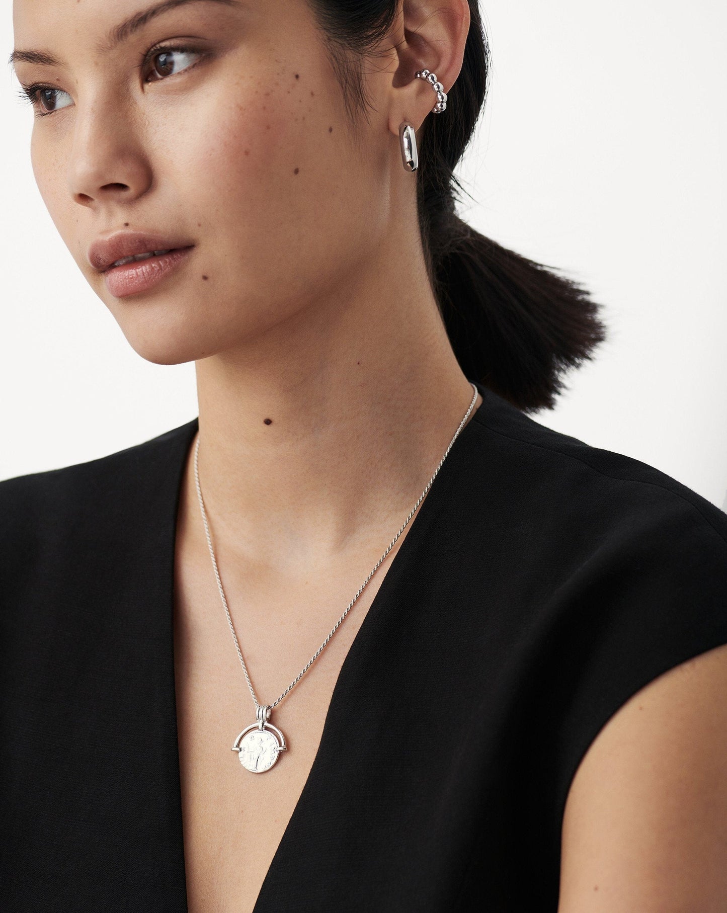 Lucy Williams Roman Arc Coin Necklace | Silver Plated Necklaces Missoma