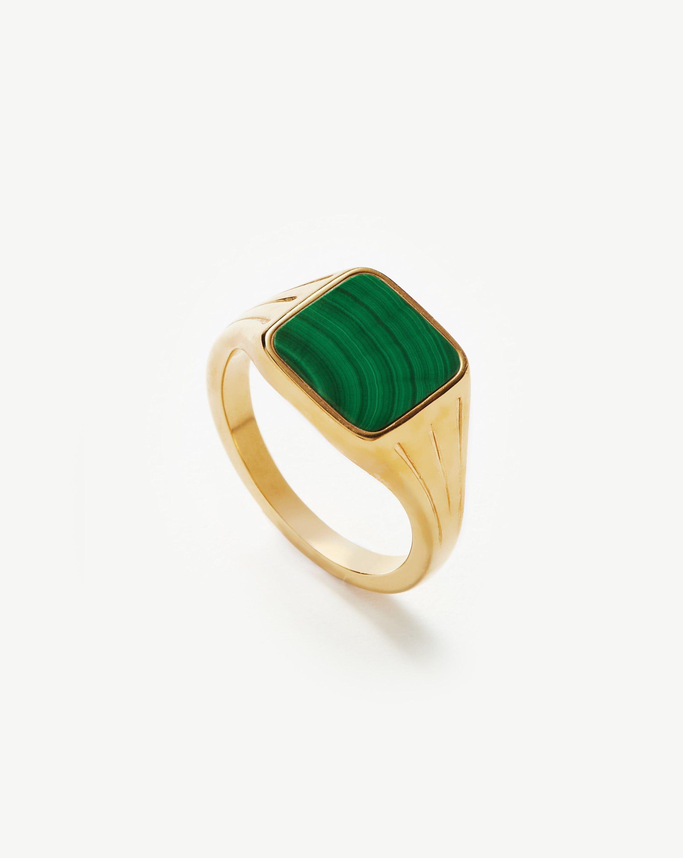 Lucy Williams Square Signet Ring | 18ct Gold Plated Vermeil