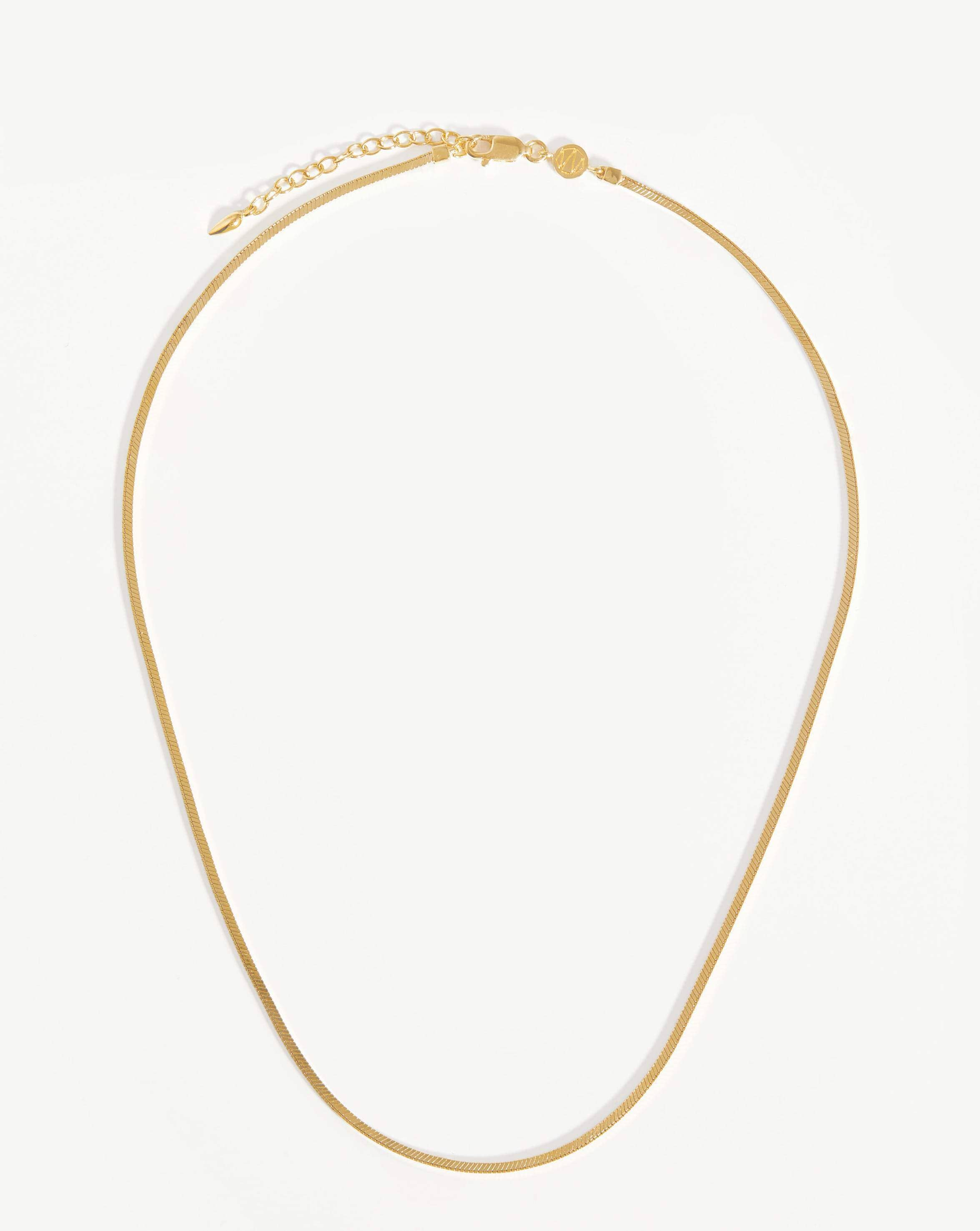 Lucy Williams Square Snake Chain Necklace Necklaces Missoma 18ct Gold Plated Vermeil 