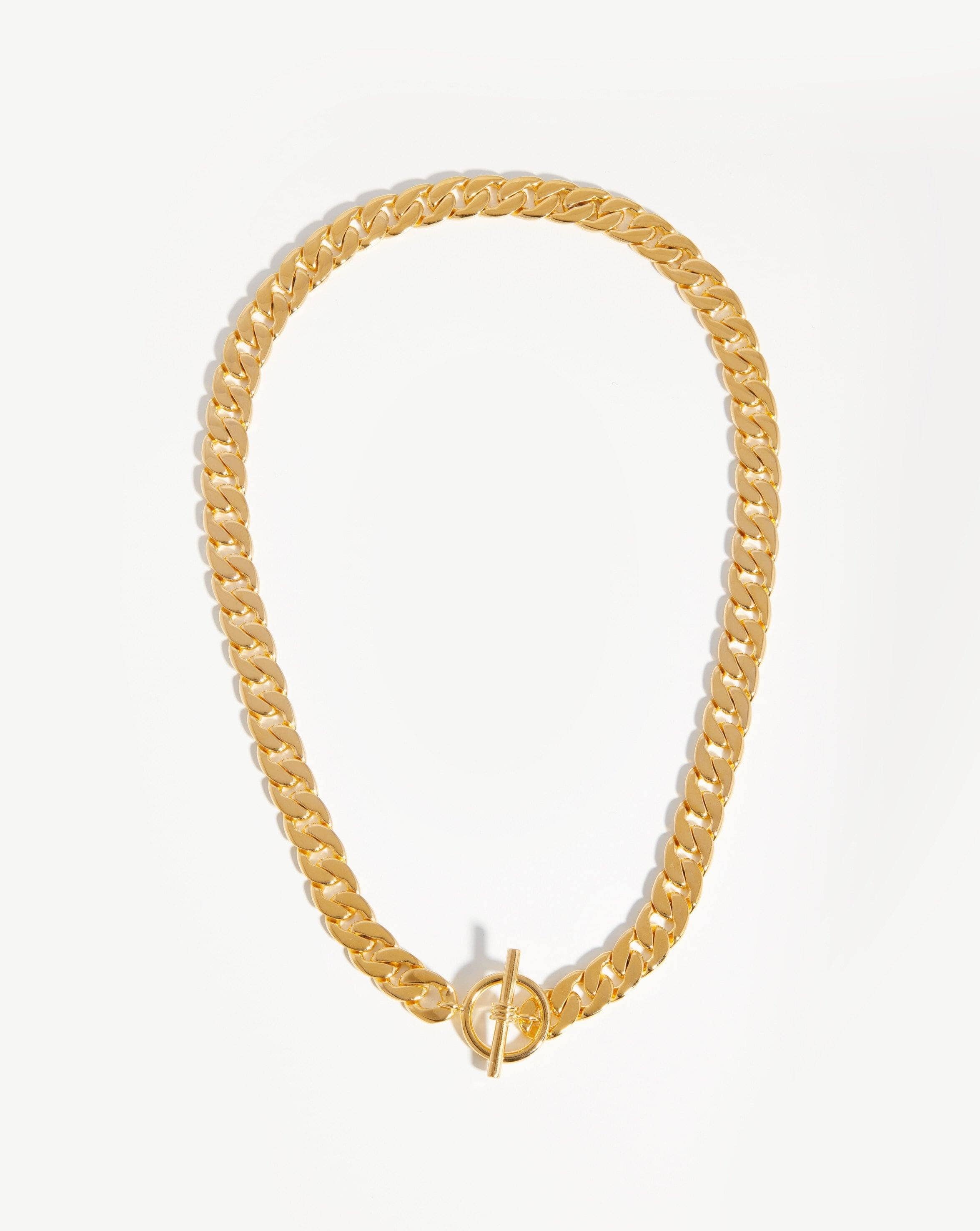 Missoma Lucy Williams T-Bar Chunky Chain Necklace 18ct Gold Plated