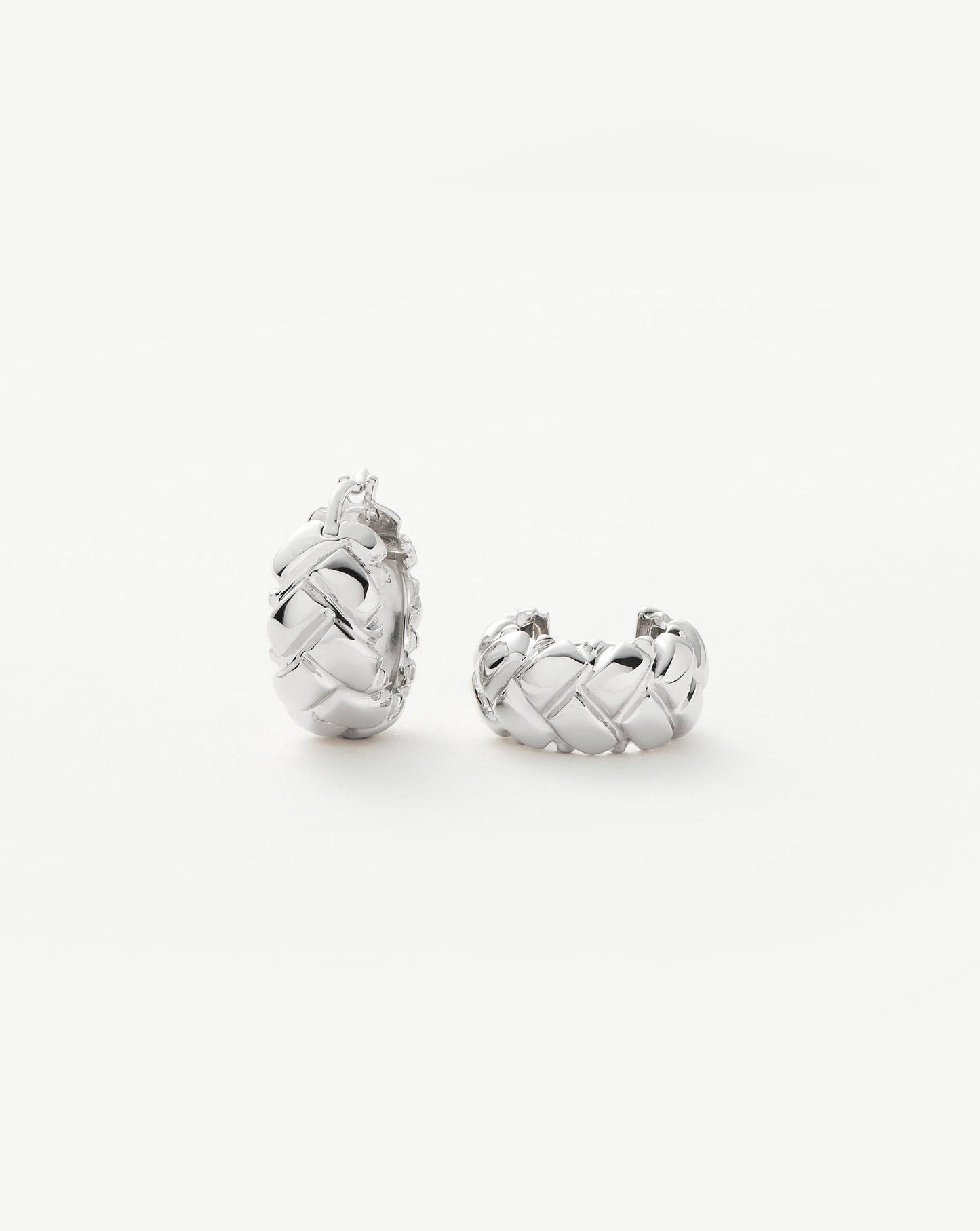 Lucy Williams Waffle Mini Hoop Earrings | Sterling Silver Earrings Missoma