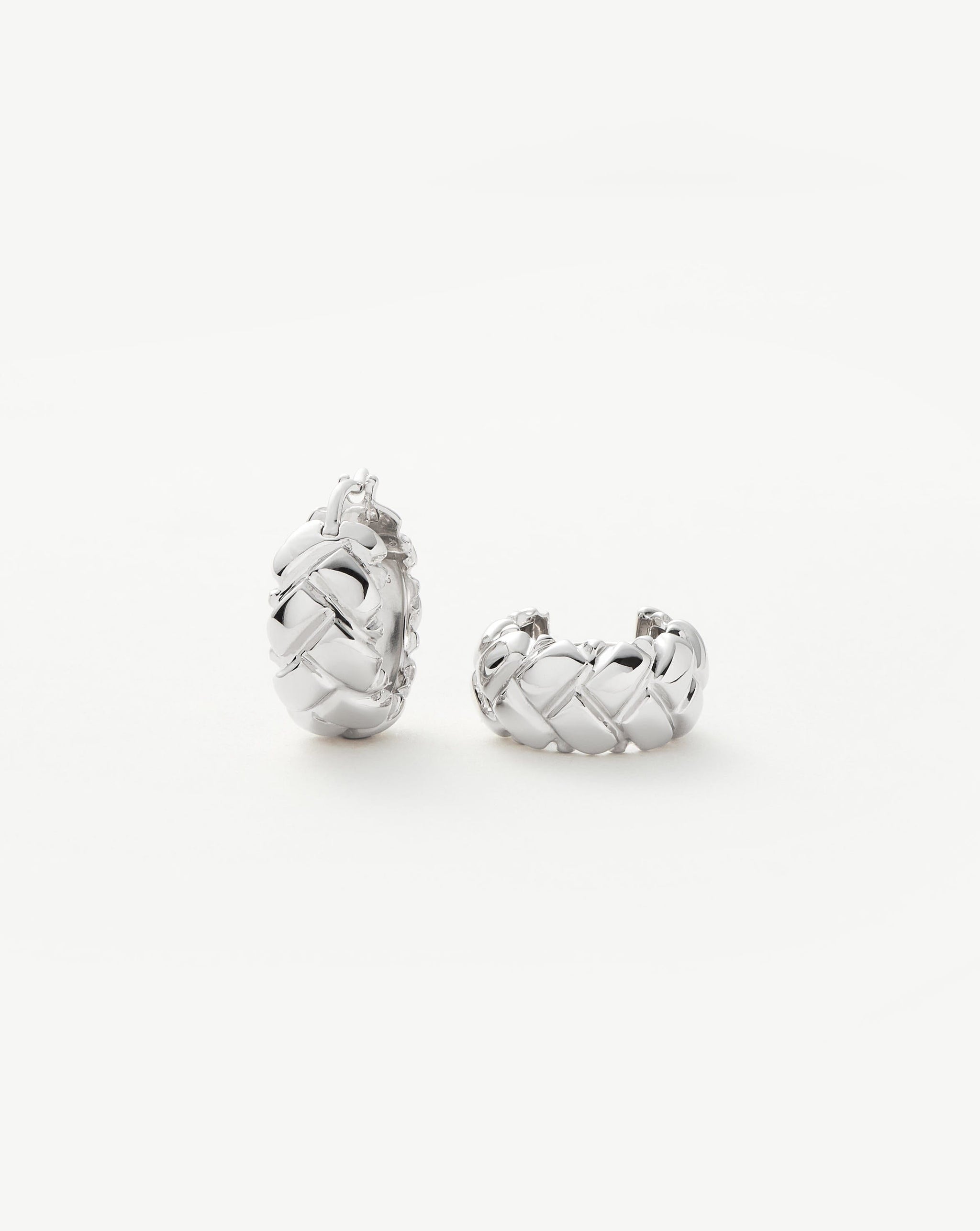 Lucy Williams Waffle Mini Hoop Earrings | Sterling Silver Earrings Missoma