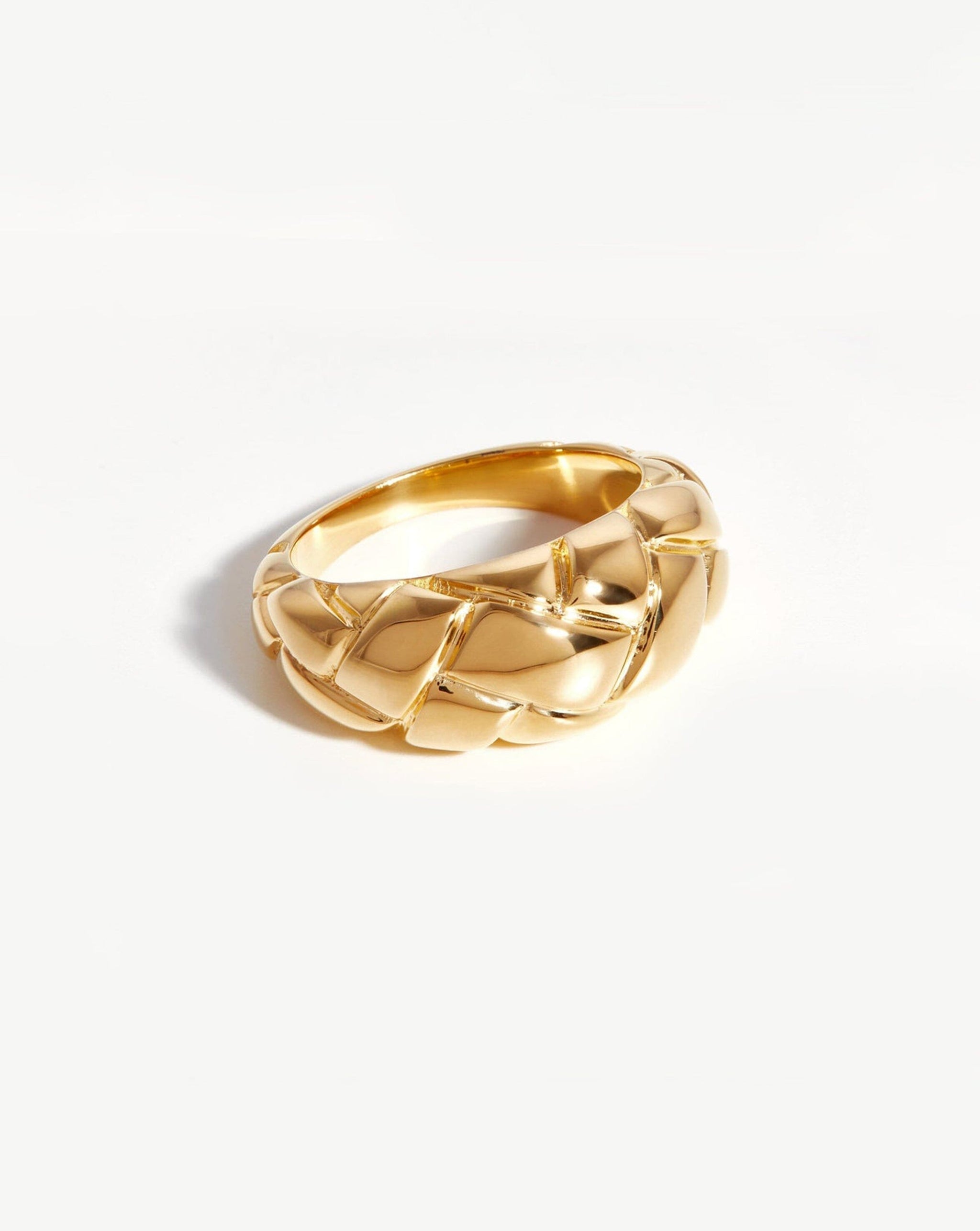 Lucy Williams Waffle Ring | 18ct Gold Plated Vermeil Rings Missoma