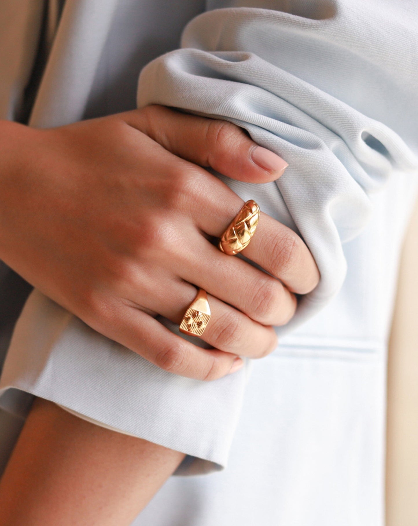 Lucy Williams Waffle Ring | 18ct Gold Plated Vermeil Rings Missoma