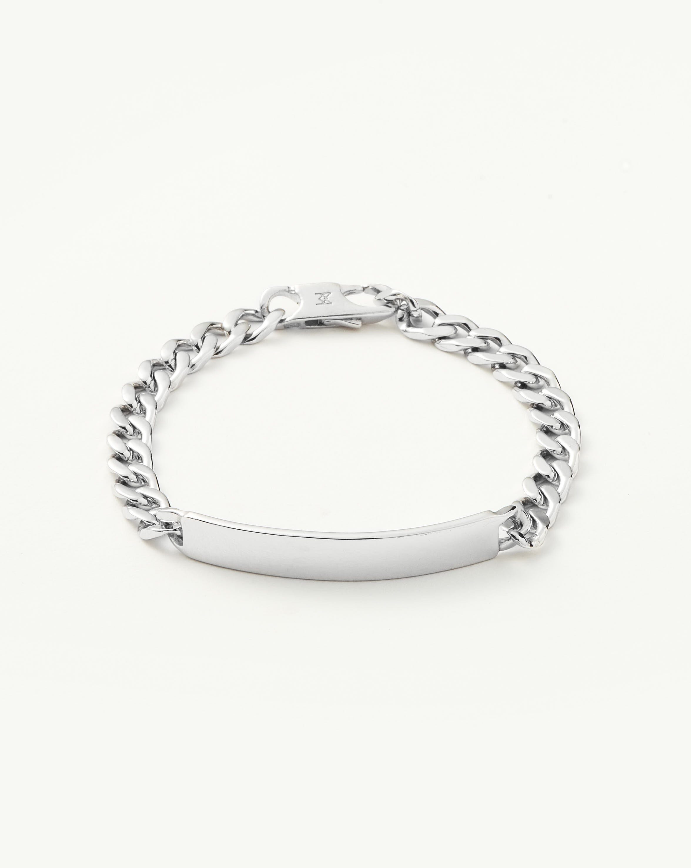 Men’s Engravable ID Chain Bracelet | Sterling Silver Bracelets