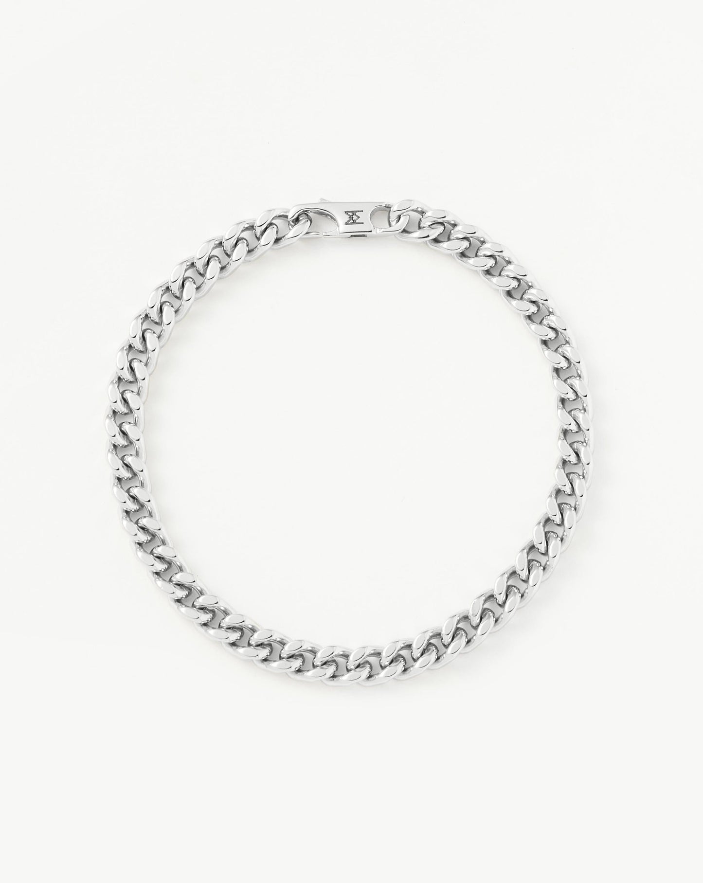 Mens Flat Curb Chain Bracelet | Silver Plated Bracelets Missoma