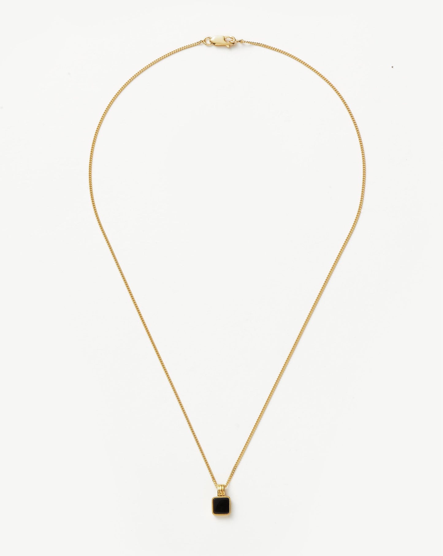 Mens Lucy Williams Square Black Onyx Pendant Necklace Necklaces Missoma