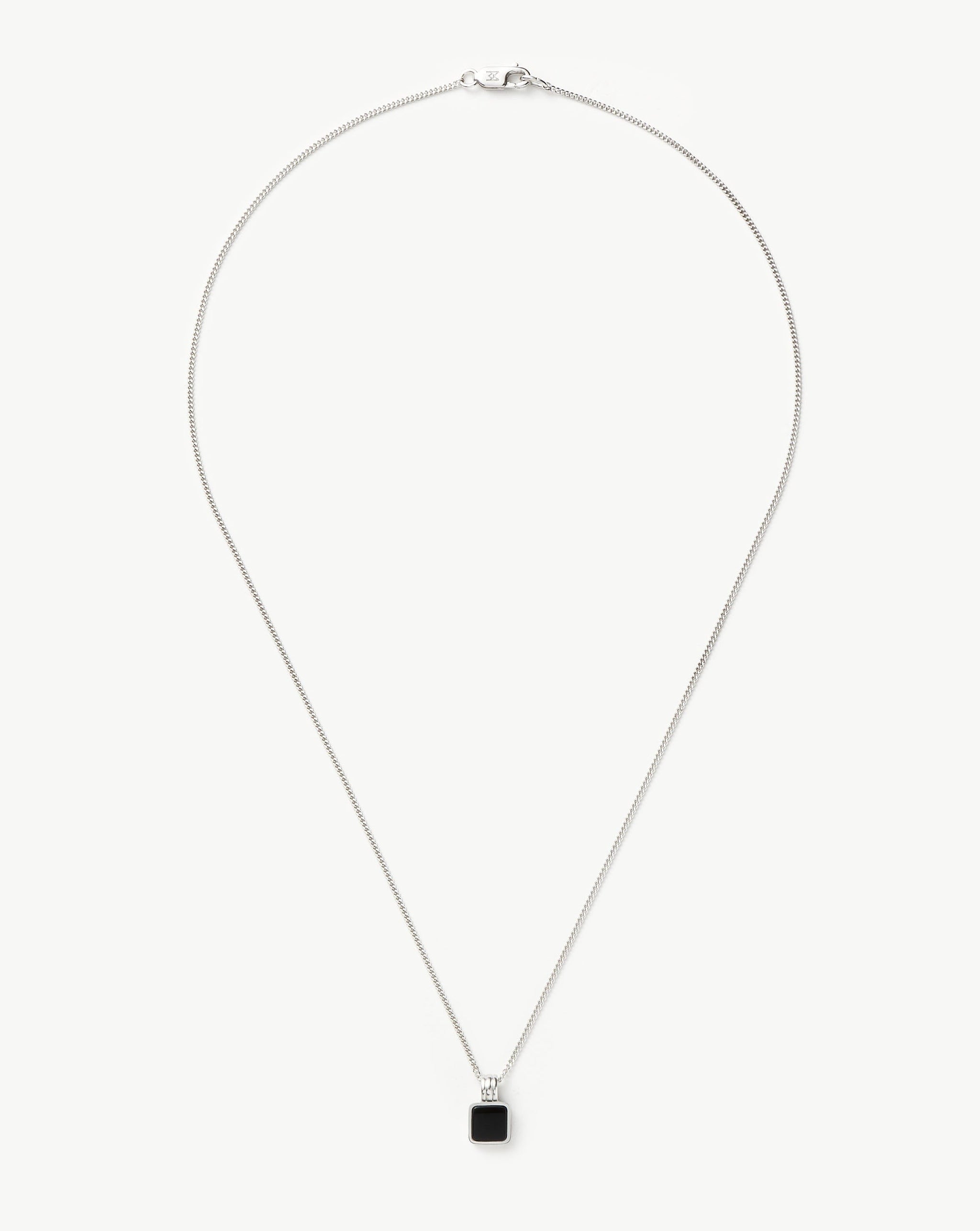 Mens Lucy Williams Square Black Onyx Pendant Necklace Necklaces Missoma