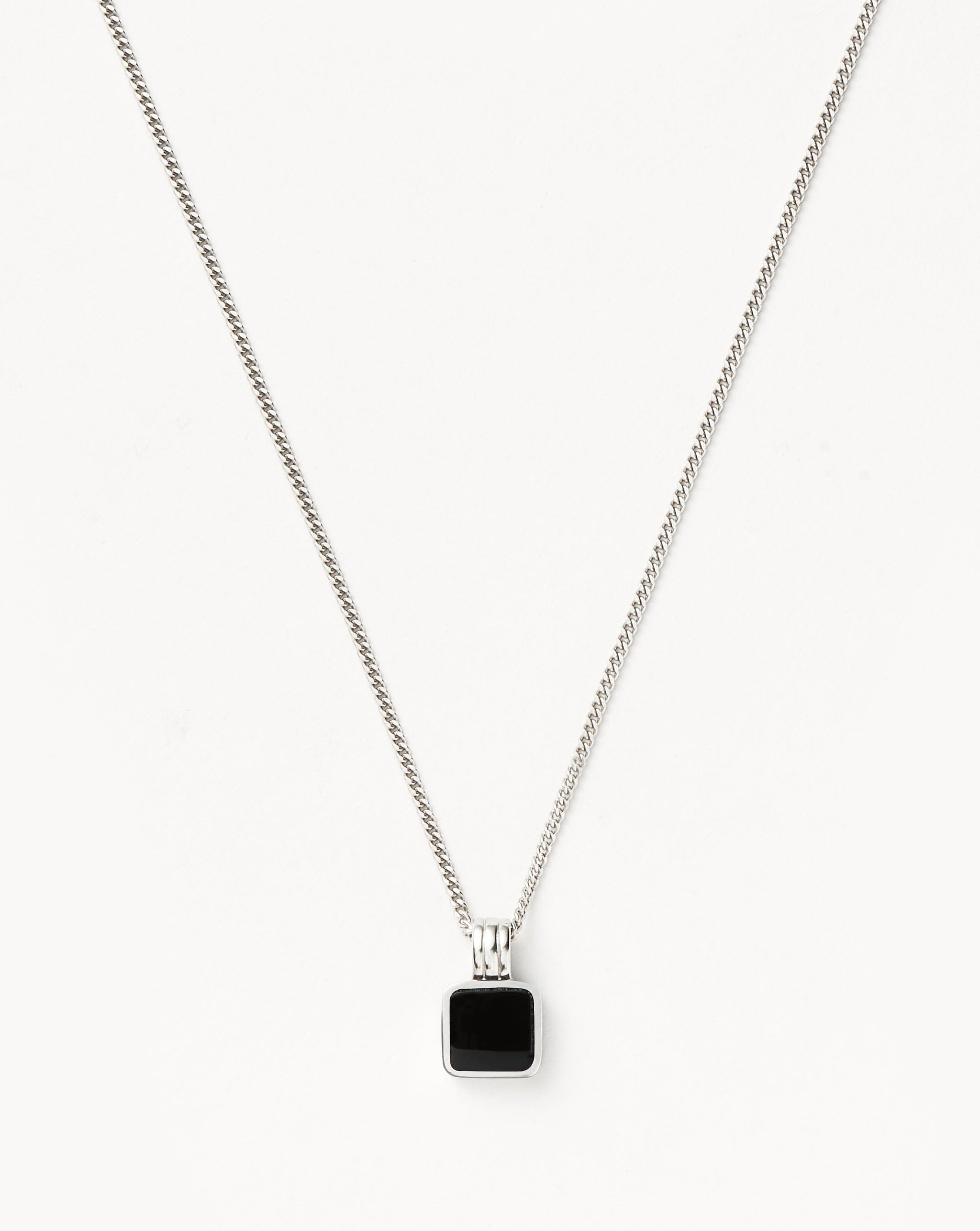 Mens Lucy Williams Square Black Onyx Pendant Necklace Necklaces Missoma