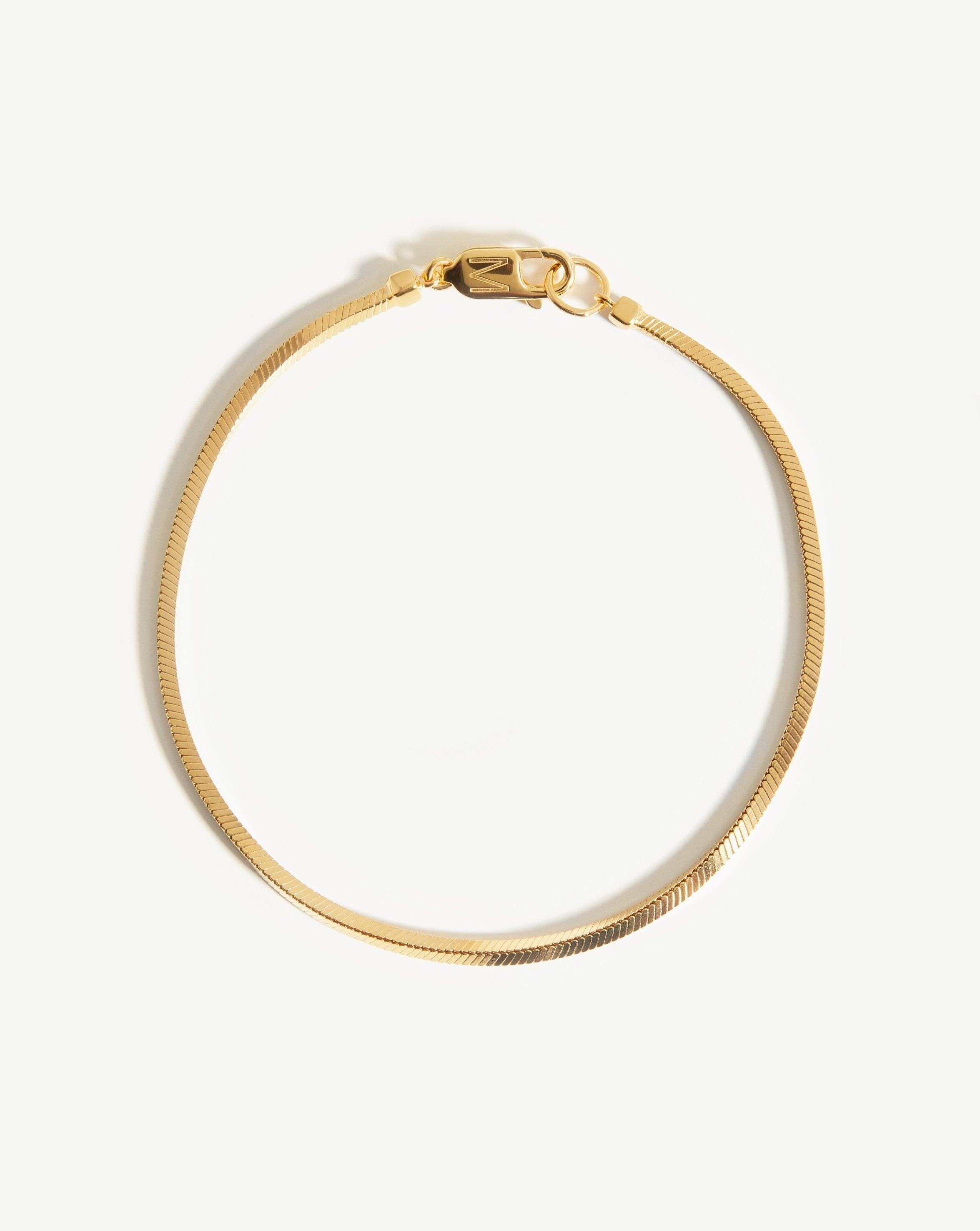 Mens Square Snake Chain Bracelet :18 ct Gold | Missoma US