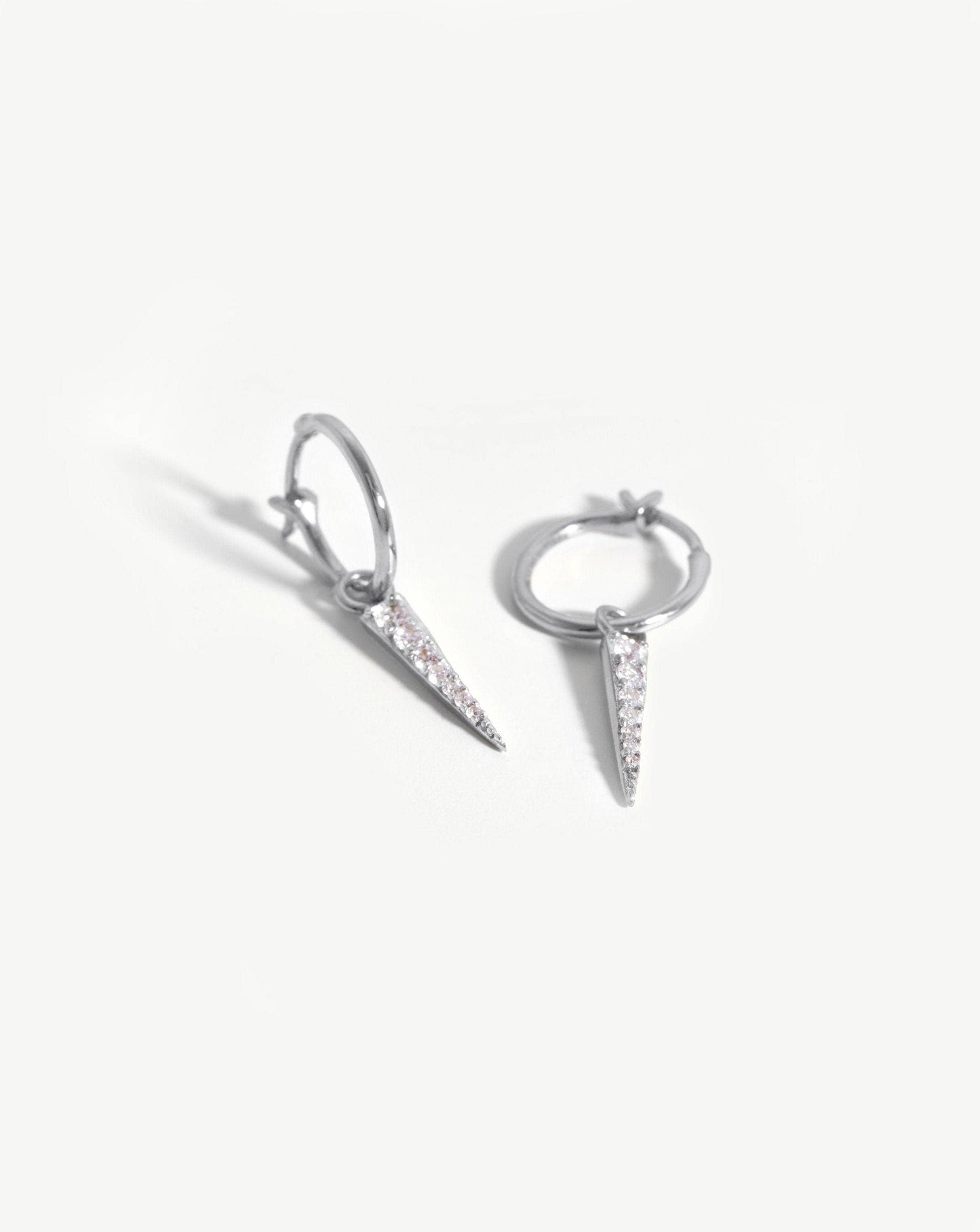 Mini Pave Spike Charm Hoop Earrings Earrings Missoma