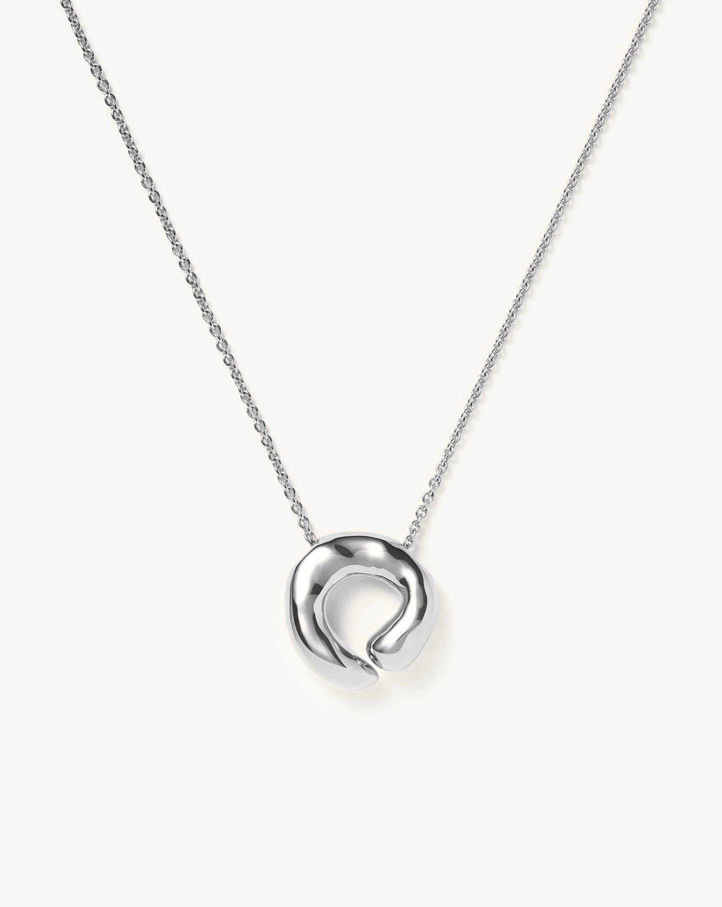 Molten Doughnut Pendant Necklace | Silver Plated Necklaces Missoma
