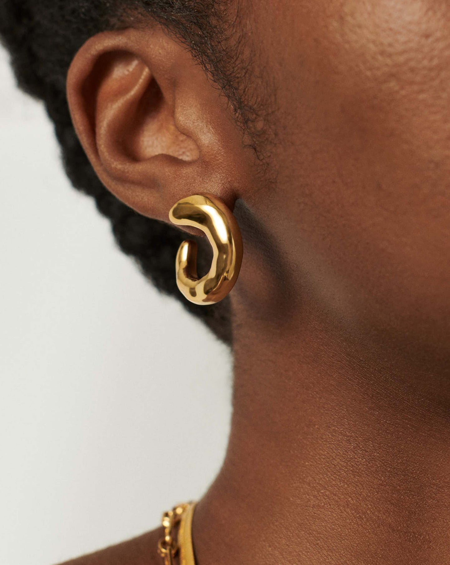 Molten Large Open Stud Earrings | 18ct Gold Plated Earrings Missoma