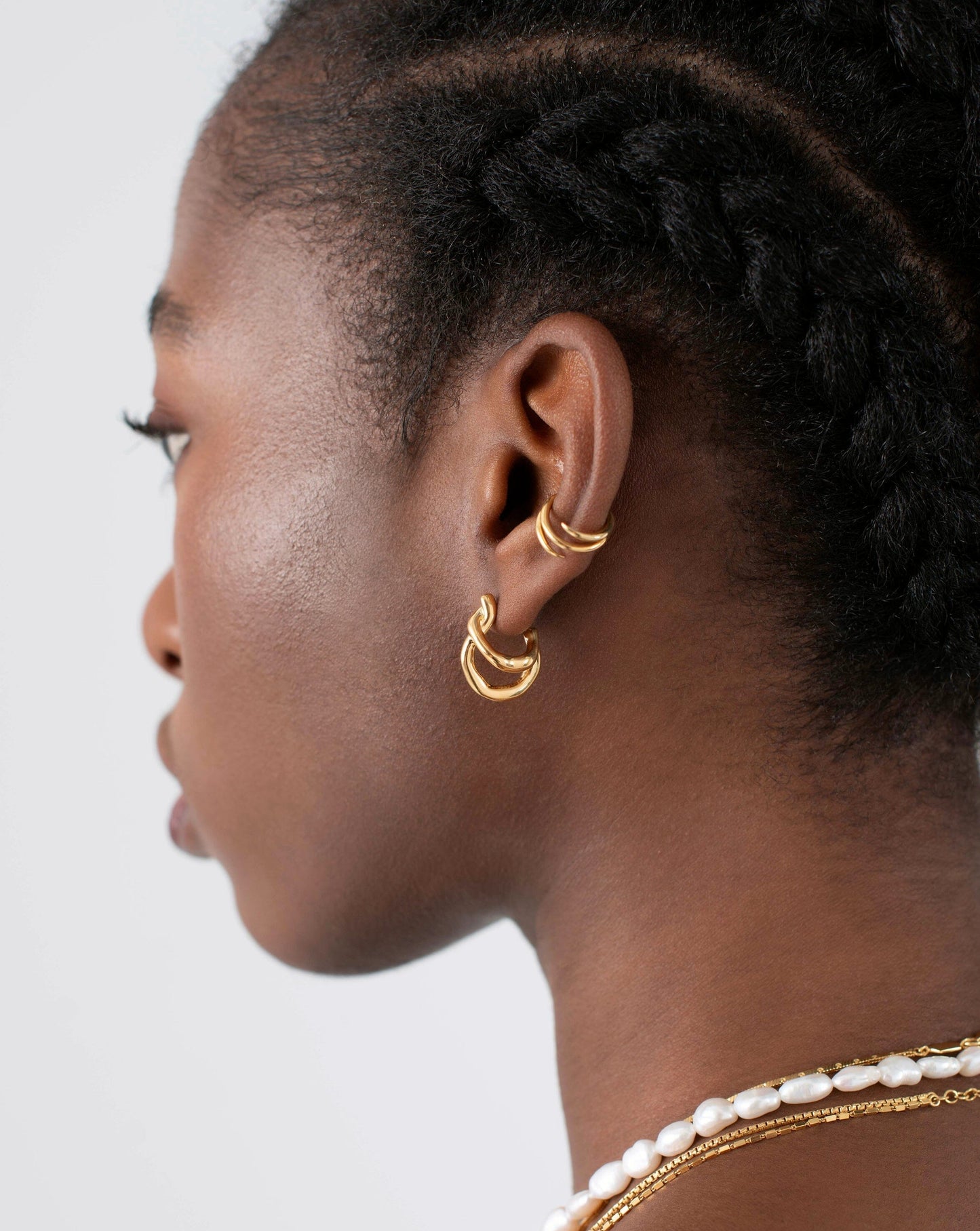 Molten Twisted Mini Double Hoop Earrings Earrings Missoma