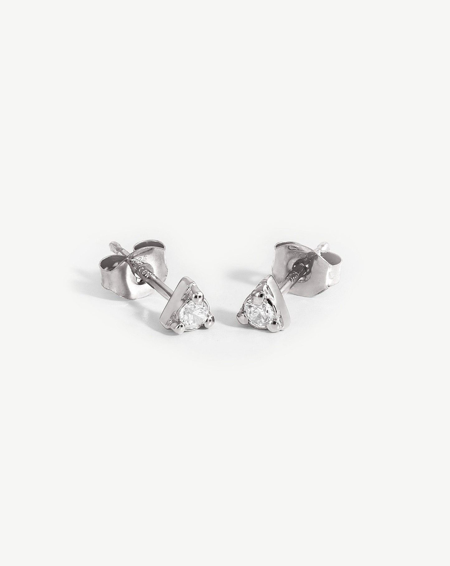 Prism Stud Earrings | Sterling Silver/Cubic Zirconia Earrings Missoma