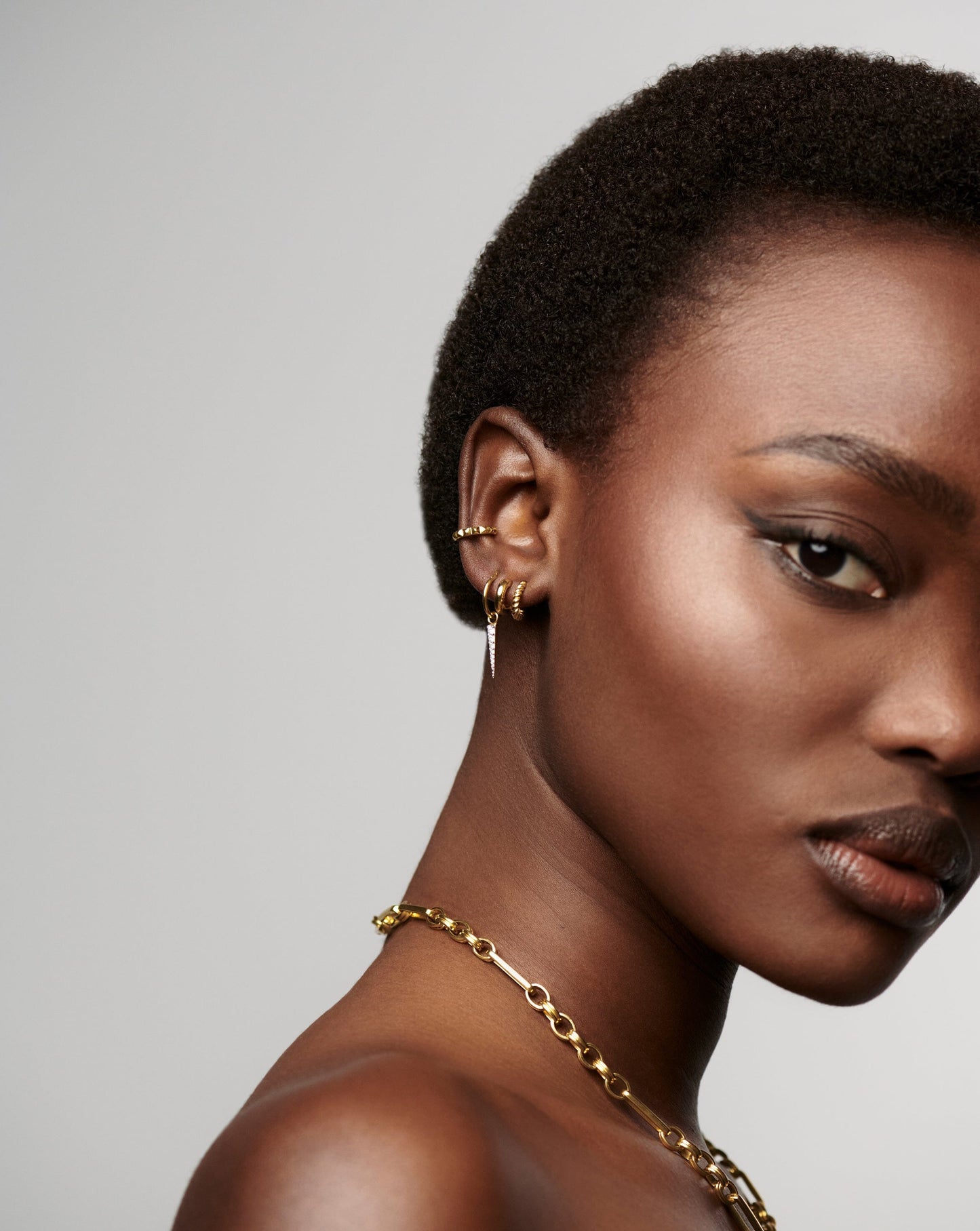 Radial Double Huggies | 18ct Gold Plated Vermeil Earrings Missoma